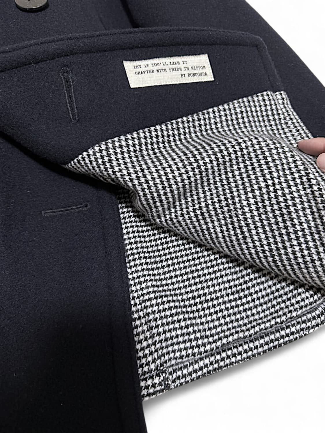 본쿠라 boncoura 울 캐시미어 멜튼 피코트 상품이미지4