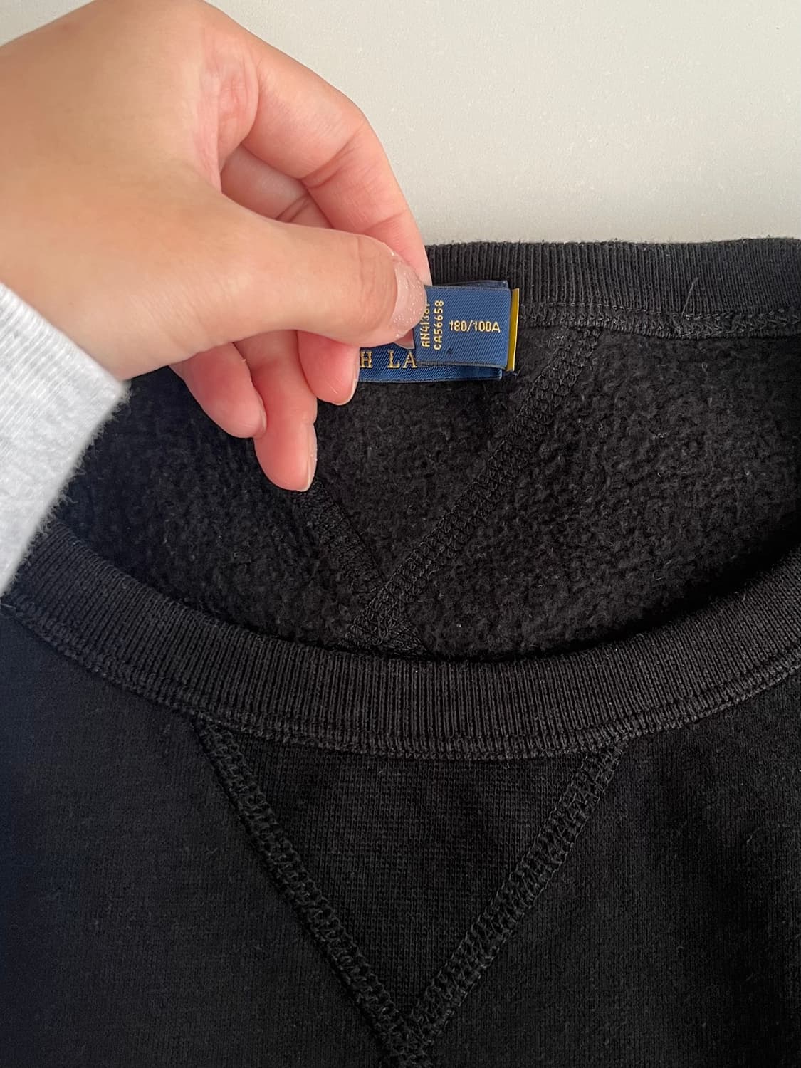 L) 폴로 랄프로렌 기모 맨투맨 블랙 상품이미지7