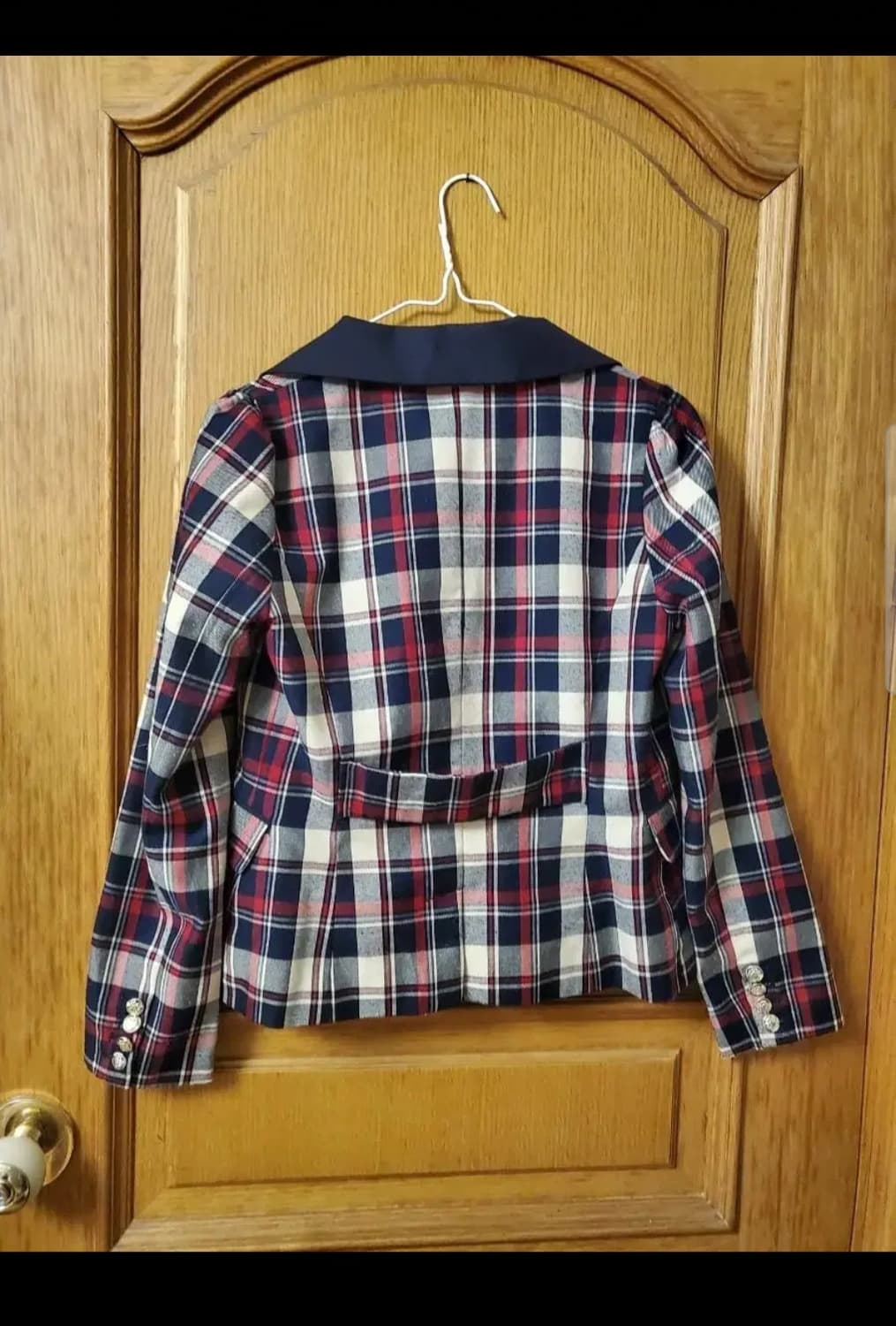 일본 빈티지 ytk 하이틴 스쿨룩 체크 자켓 상품이미지2