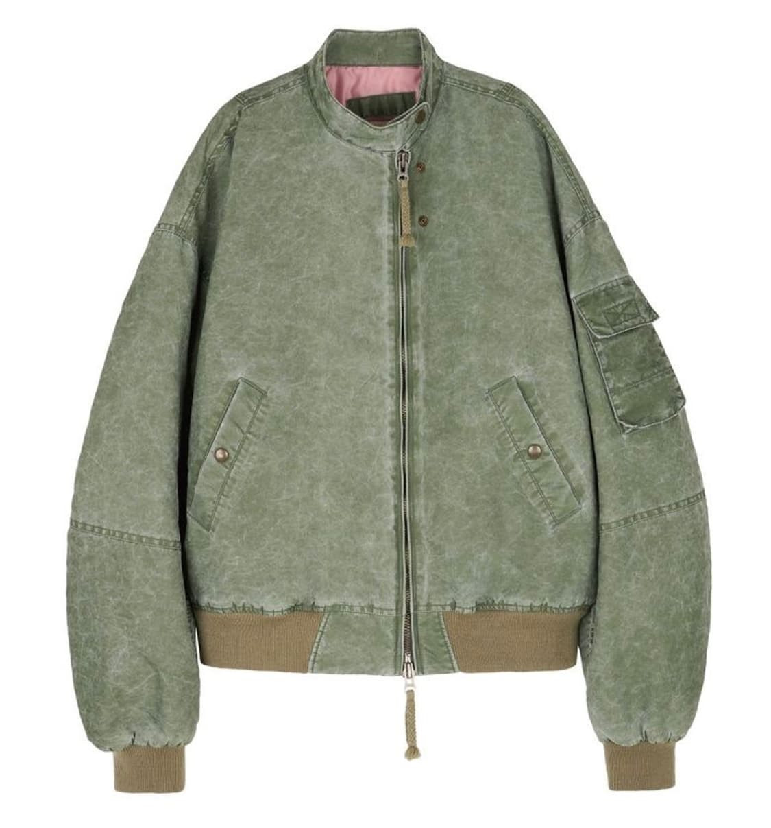 Etce 워시드 크롭 봄버 상품이미지1