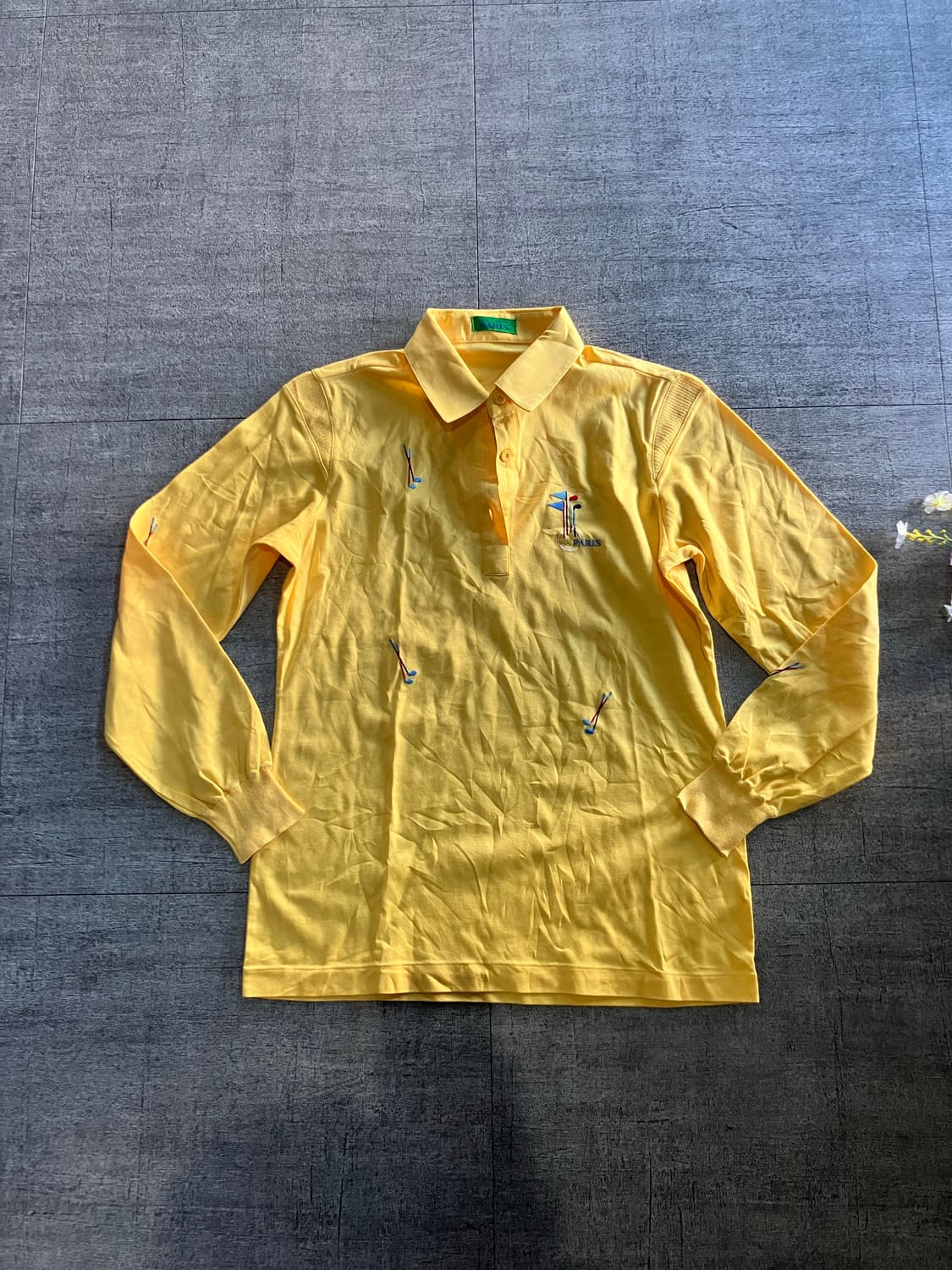 일본빈티지 Paris 올드스쿨아메카지 혁오풍 골프 카라티셔츠 상품이미지1