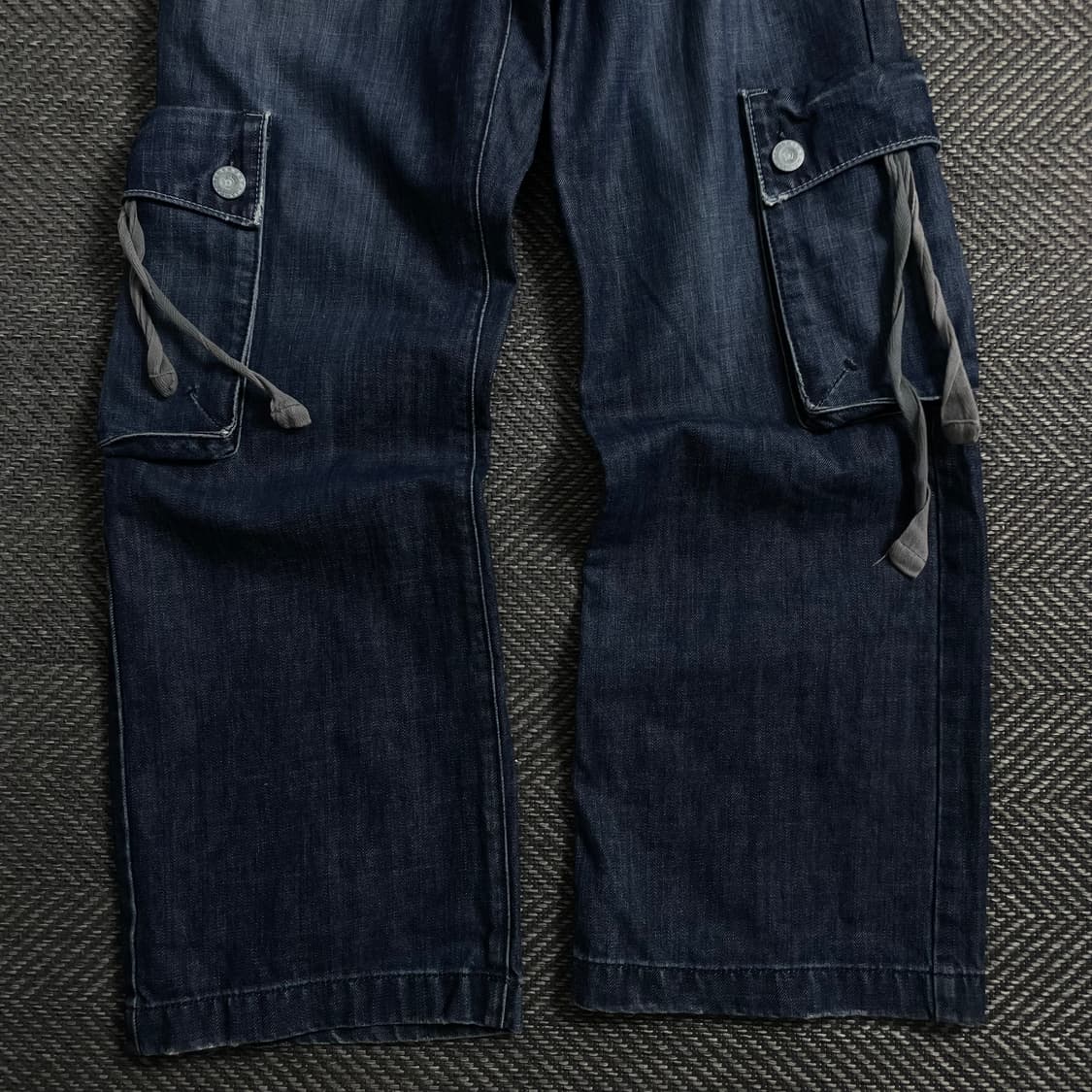 빈티지 y2k 데님 퍼티그 카고 팬츠 y 4123 상품이미지3