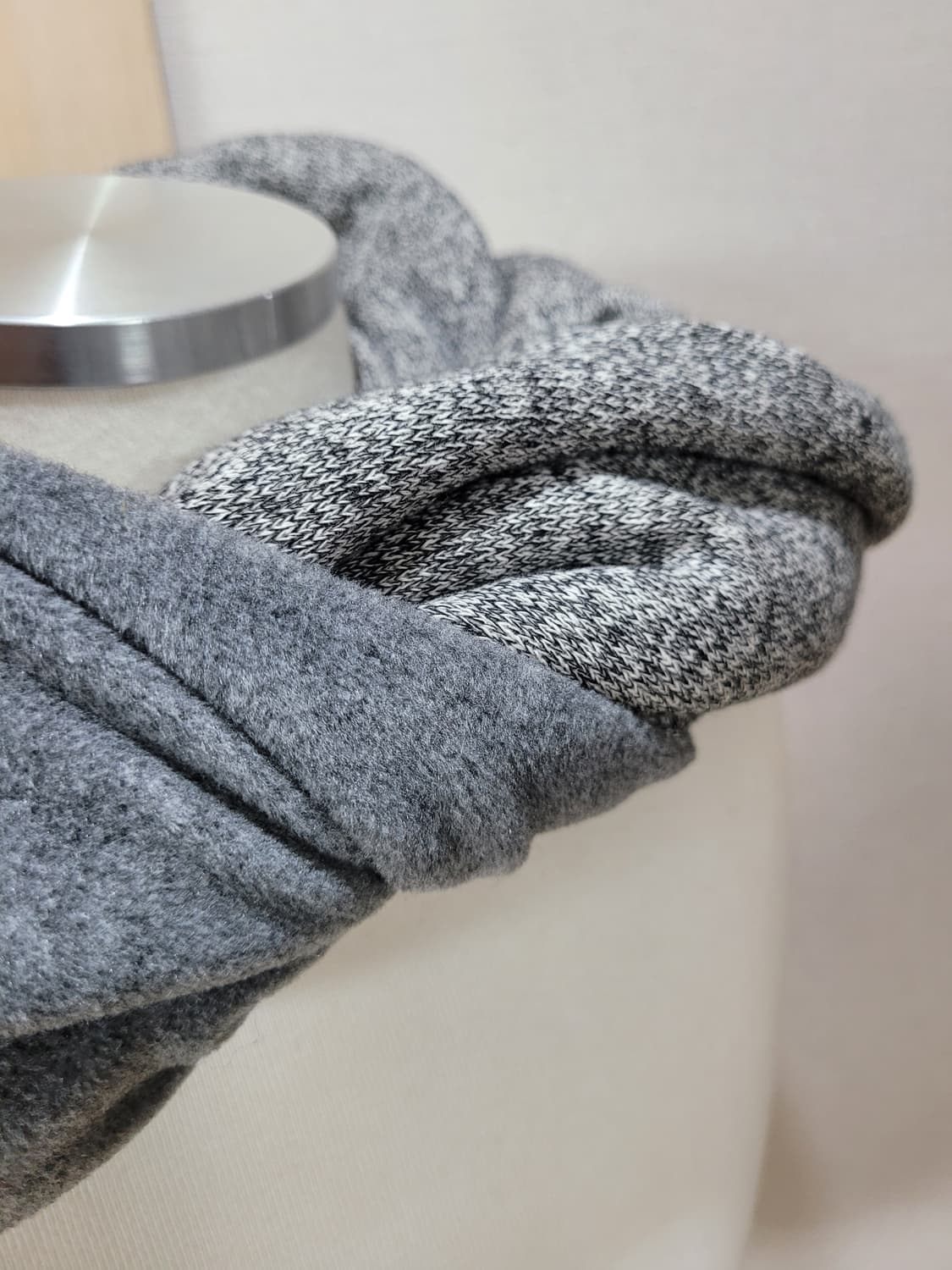 르샵 LeShop 양면 머플러&넥워머 그레이 상품이미지7