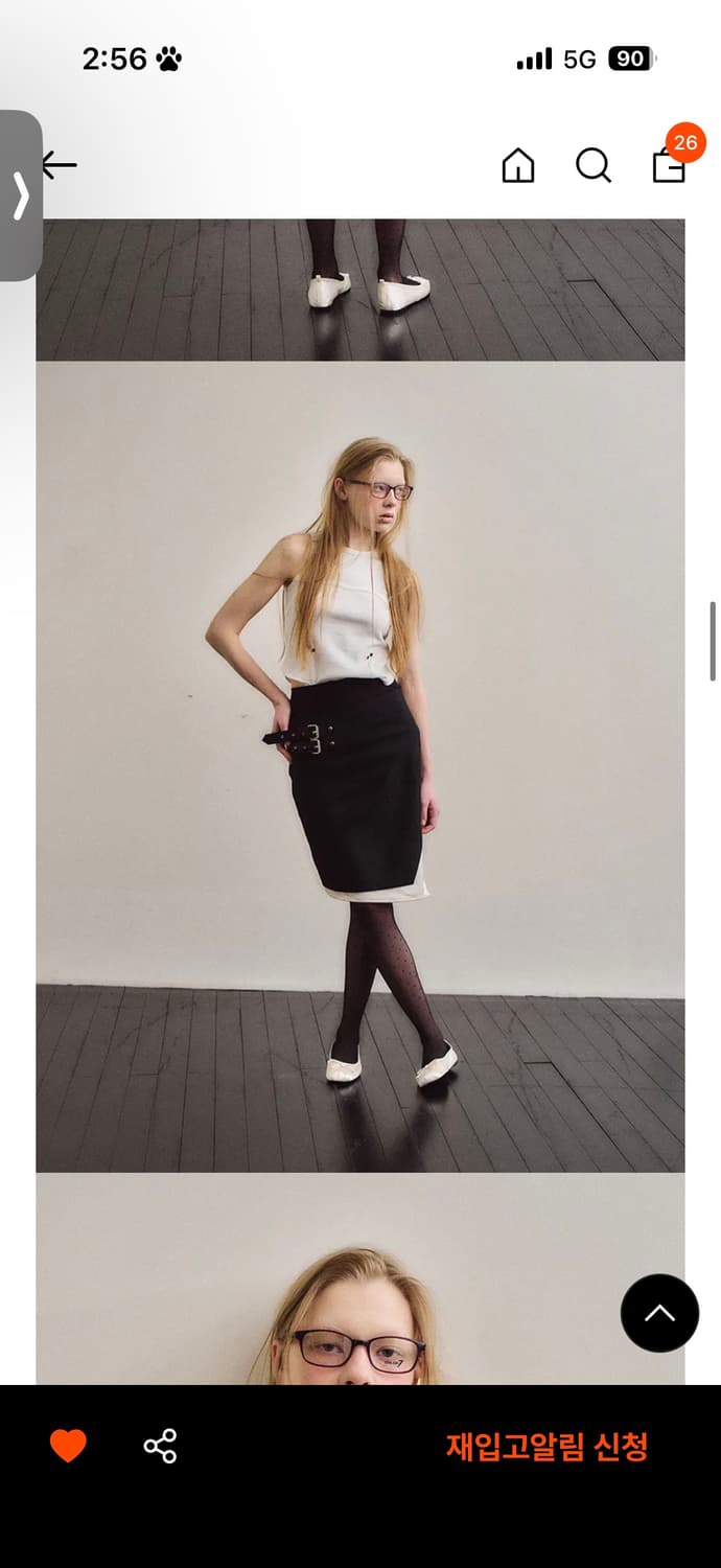 데어드 오블리크라인 레이어드 스커트 상품이미지1