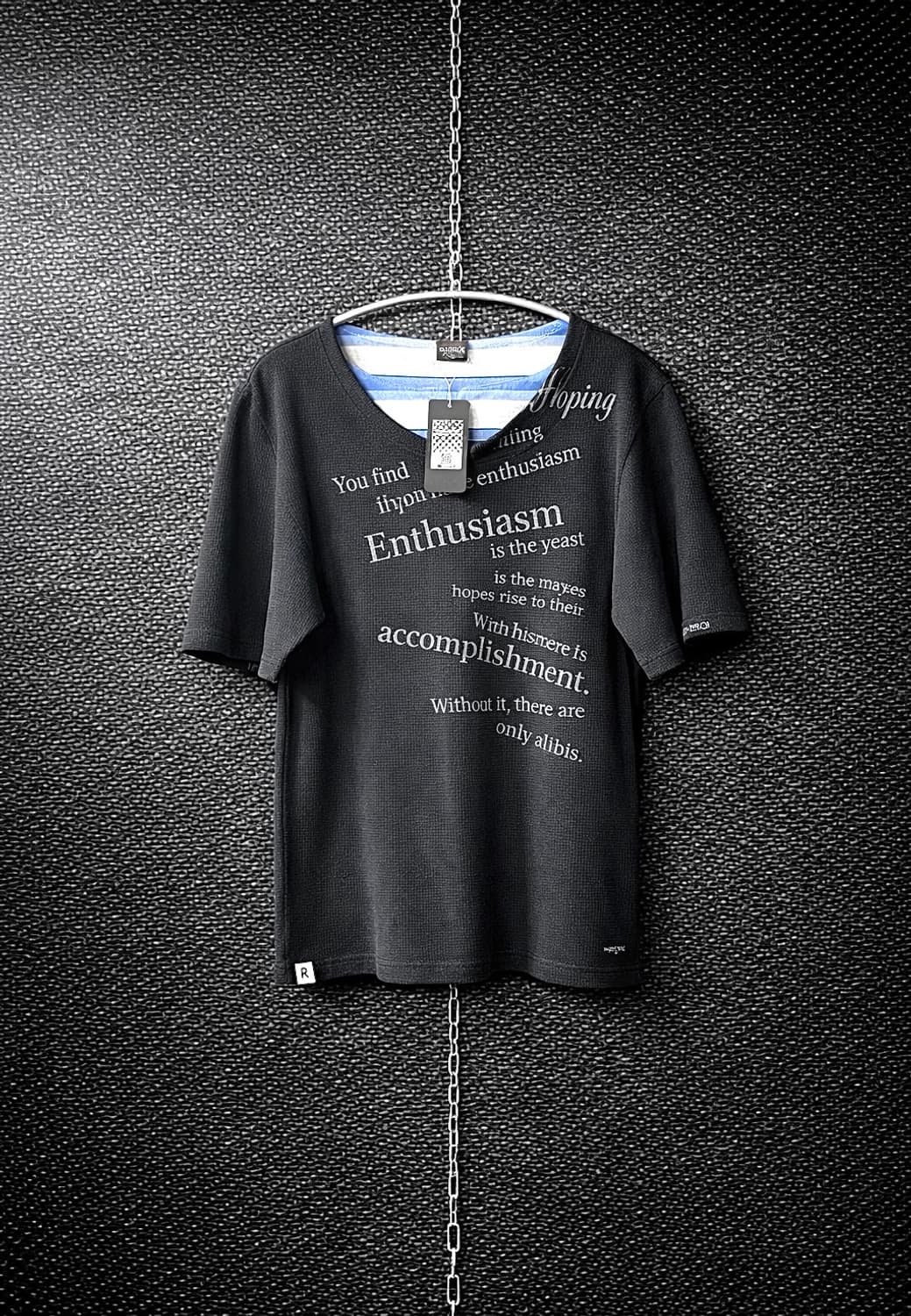 Stevenson 와플 레터링 티셔츠 상품이미지1