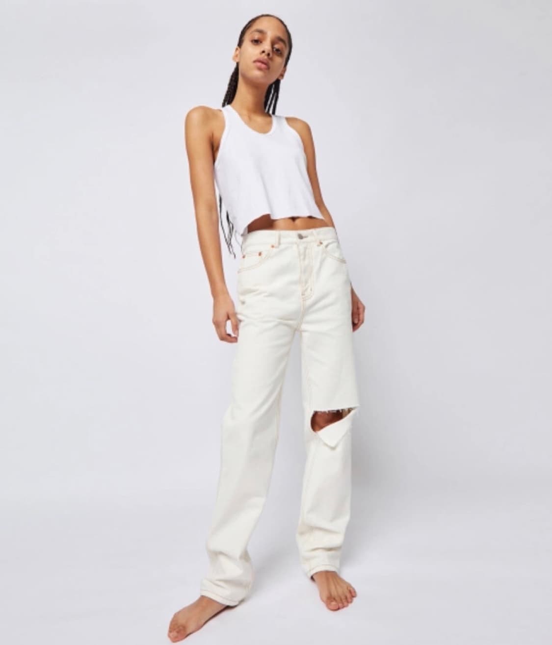 인스턴트펑크 스트레이트 데님 흑청 1사이즈 상품이미지1