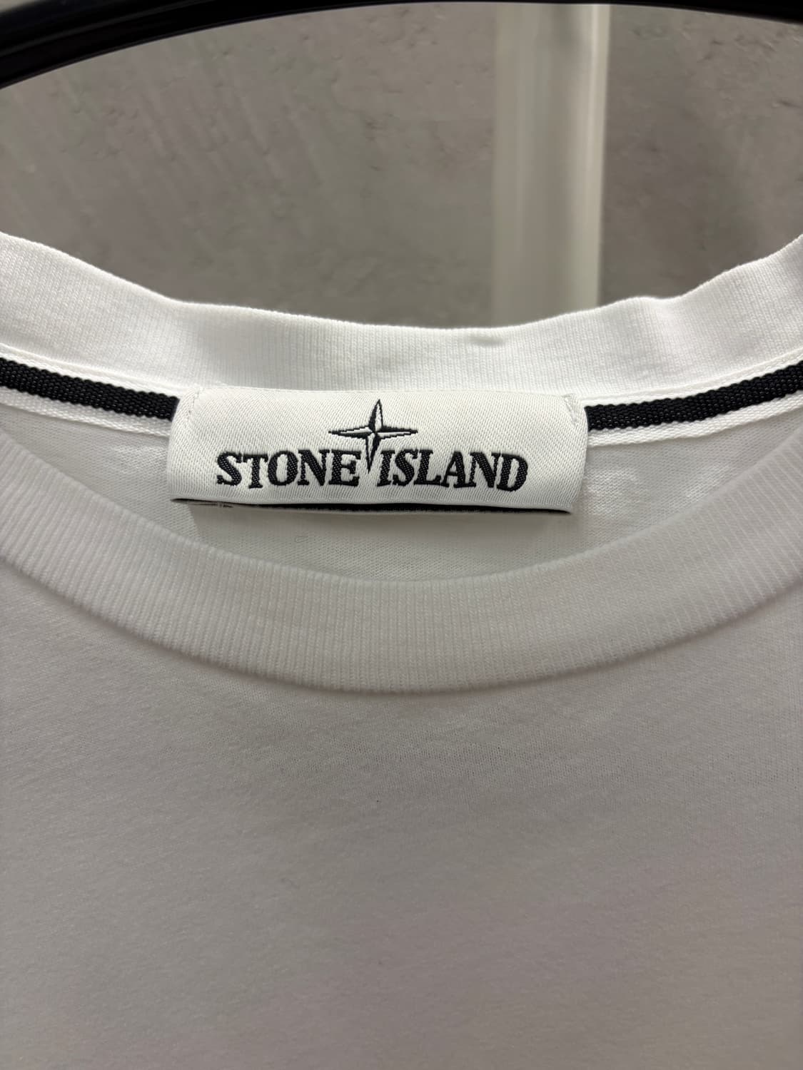 스톤아일랜드 로고 코튼 반팔 화이트 100 상품이미지8