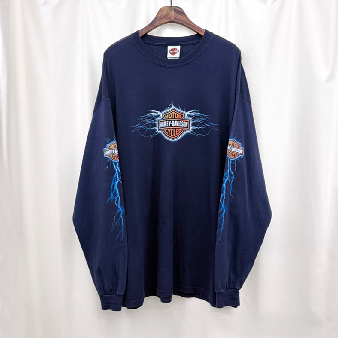 할리데이비슨 빈티지 라이트닝 롱슬리브 상품이미지1