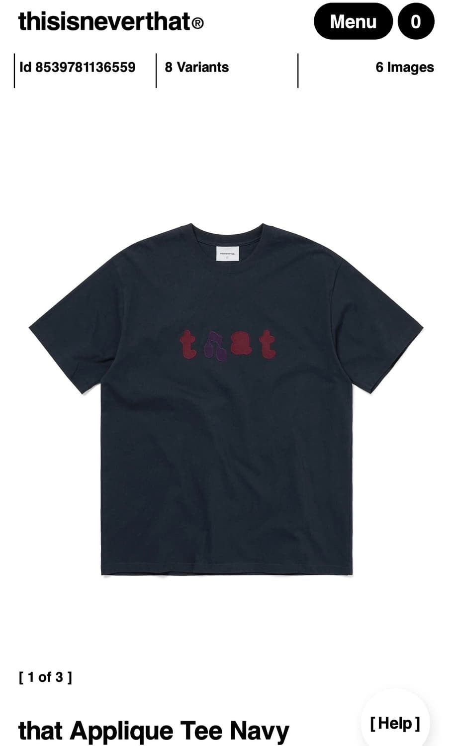 디스이즈네버댓) that Applique Tee NA S 상품이미지1