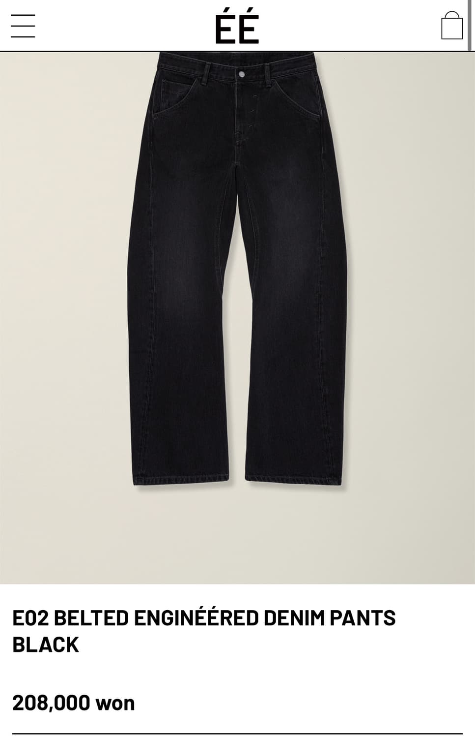 누마레EE E02벨티드 팬츠 블렉 M 상품이미지1