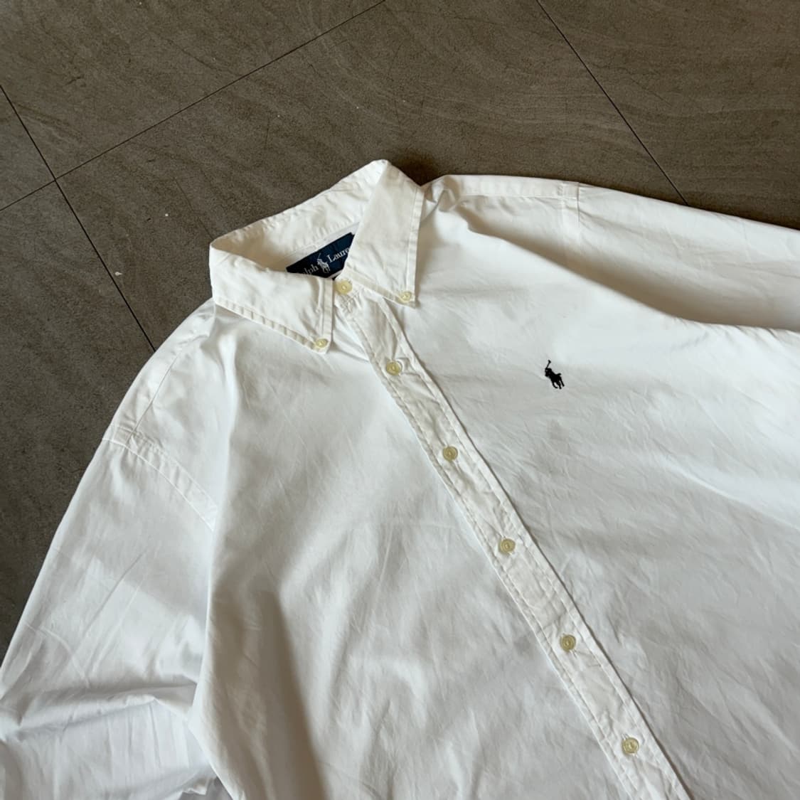 폴로 화이트 클래식 포니 로고 포플린 셔츠 상품이미지2