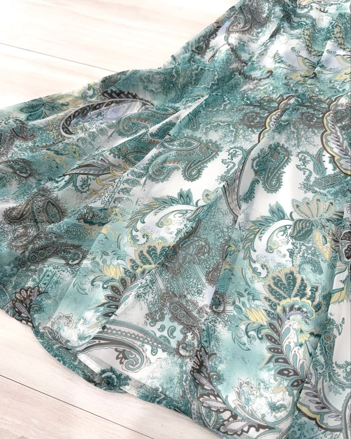 Jade Paisley Oriental Midi Skirt 상품이미지10
