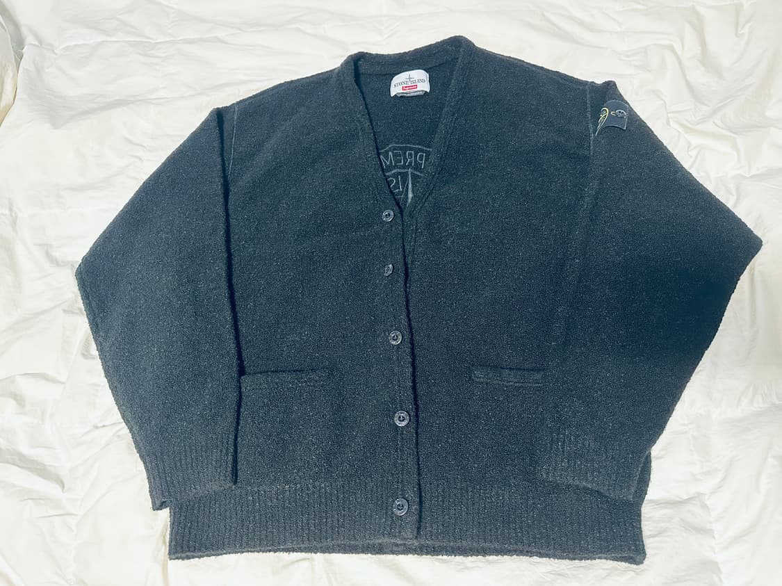 슈프림 스톤아일랜드 부클 가디건 블랙 상품이미지1