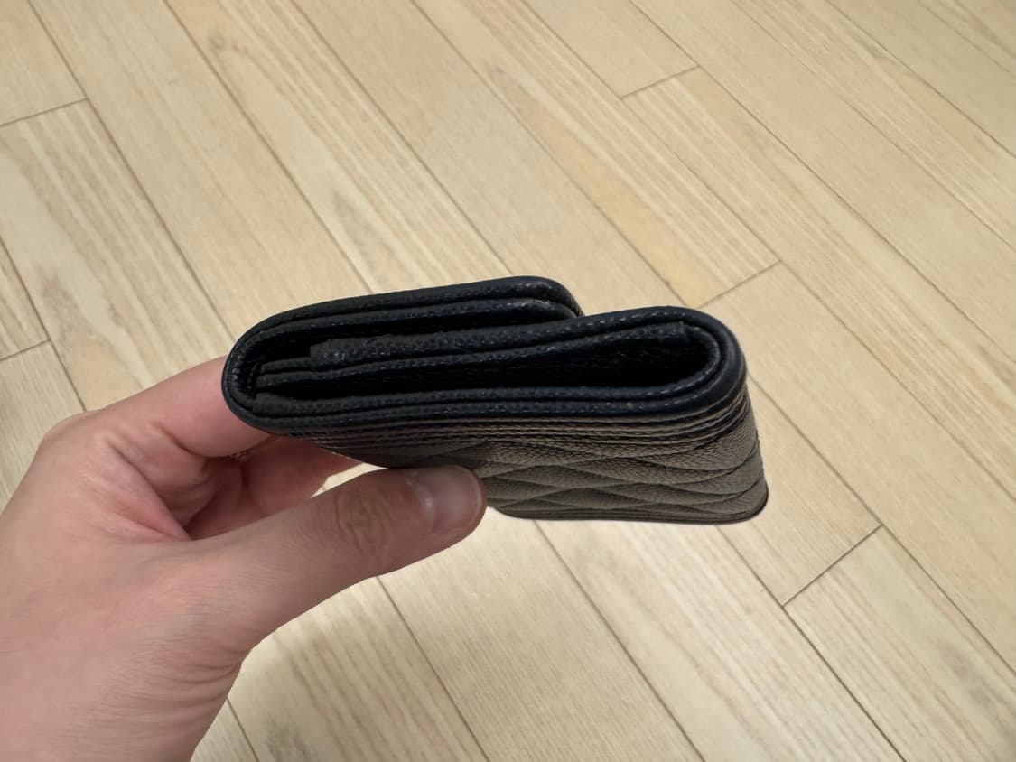 샤넬 보이 금장 카드지갑 똑딱이 블랙 상품이미지5