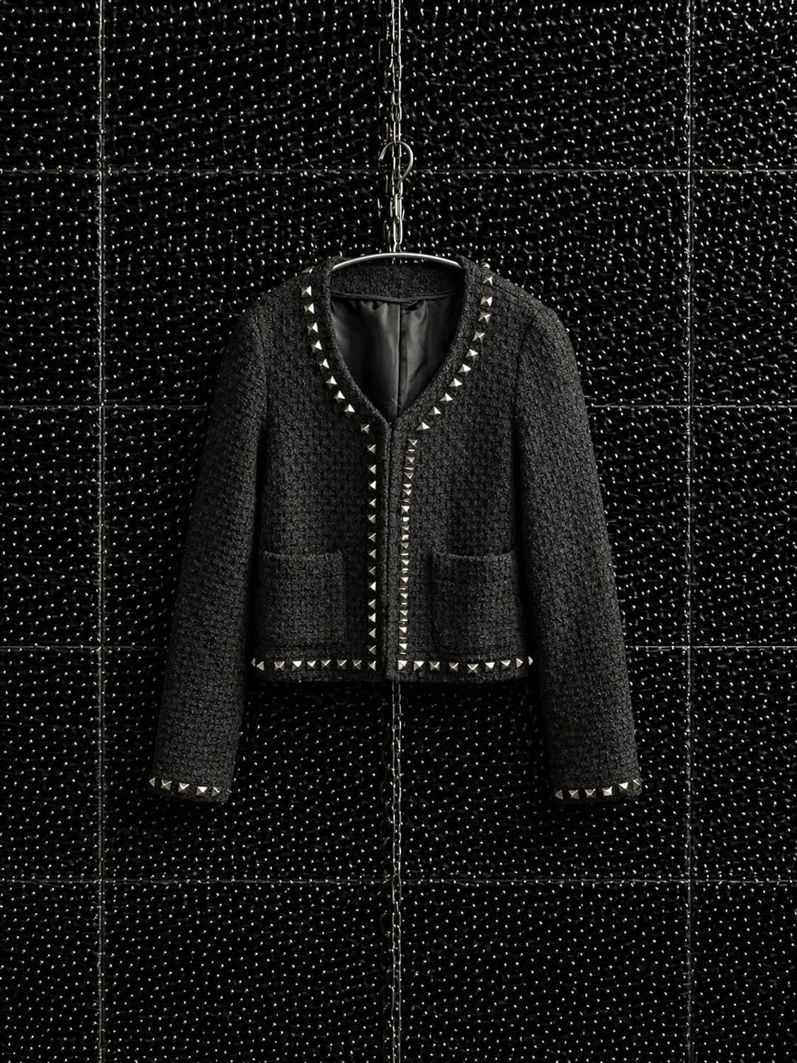 스터드 트위드 자켓 상품이미지1