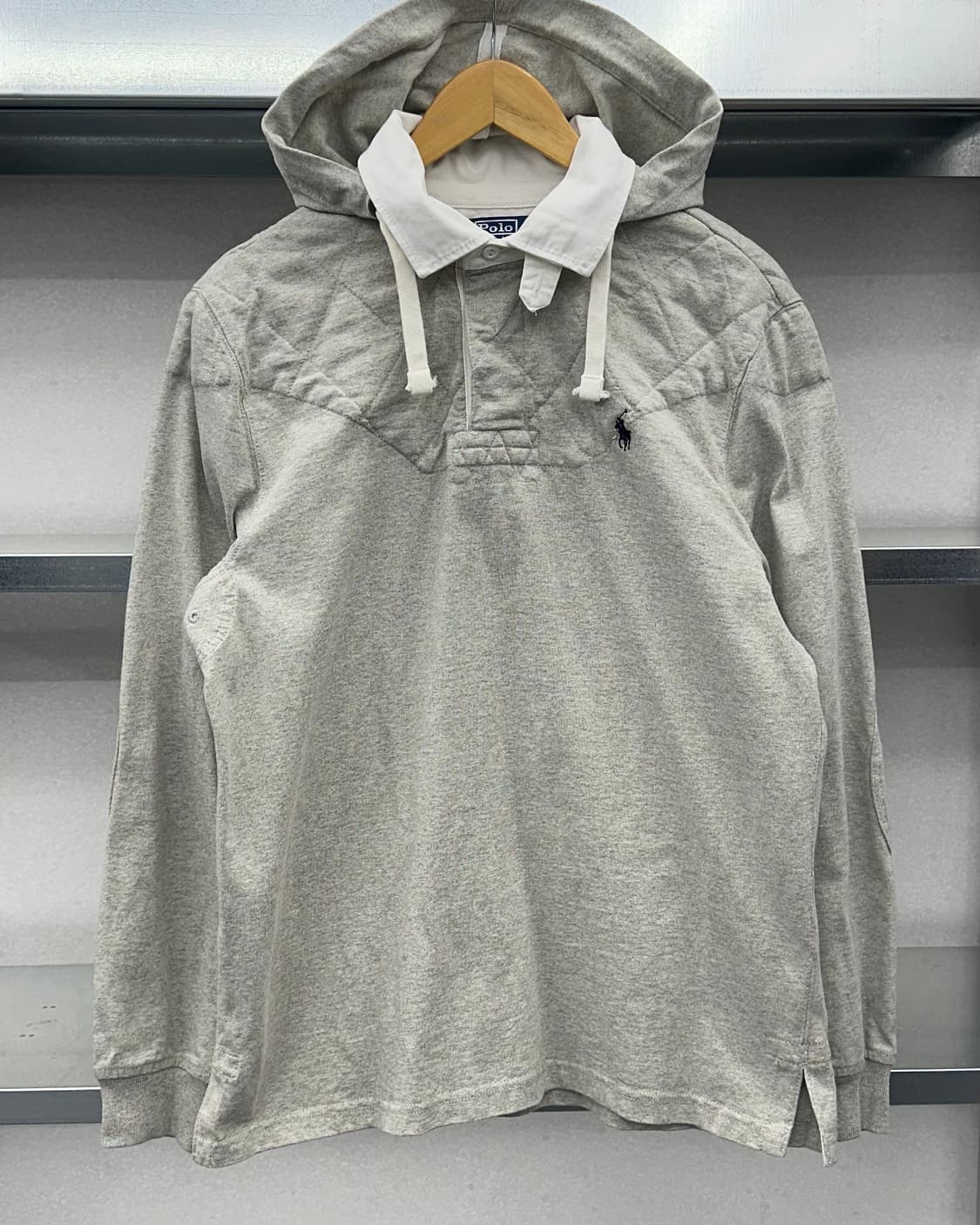 (L)90'S 폴로 후드 럭비티-M1618 상품이미지1