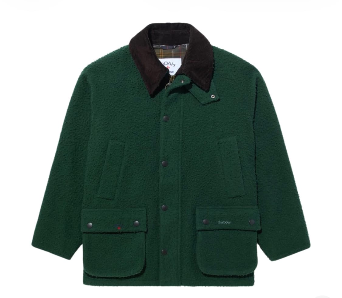 바버 x 노아 비데일 울 테디 자켓 다크 그린 XL 새상품 상품이미지1