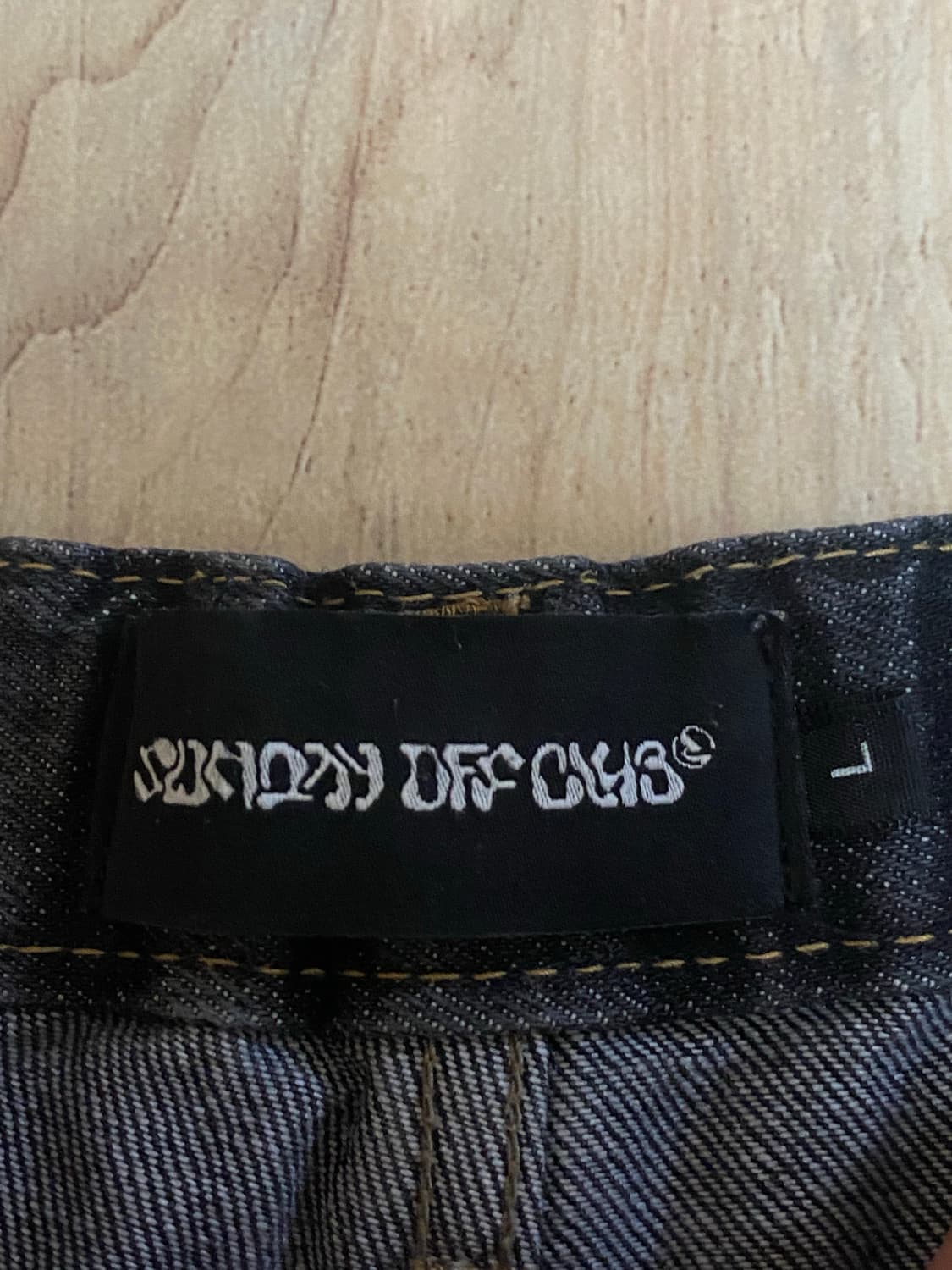 선데이오프클럽 Black faded wide denim 와이드 데님 흑청 상품이미지4