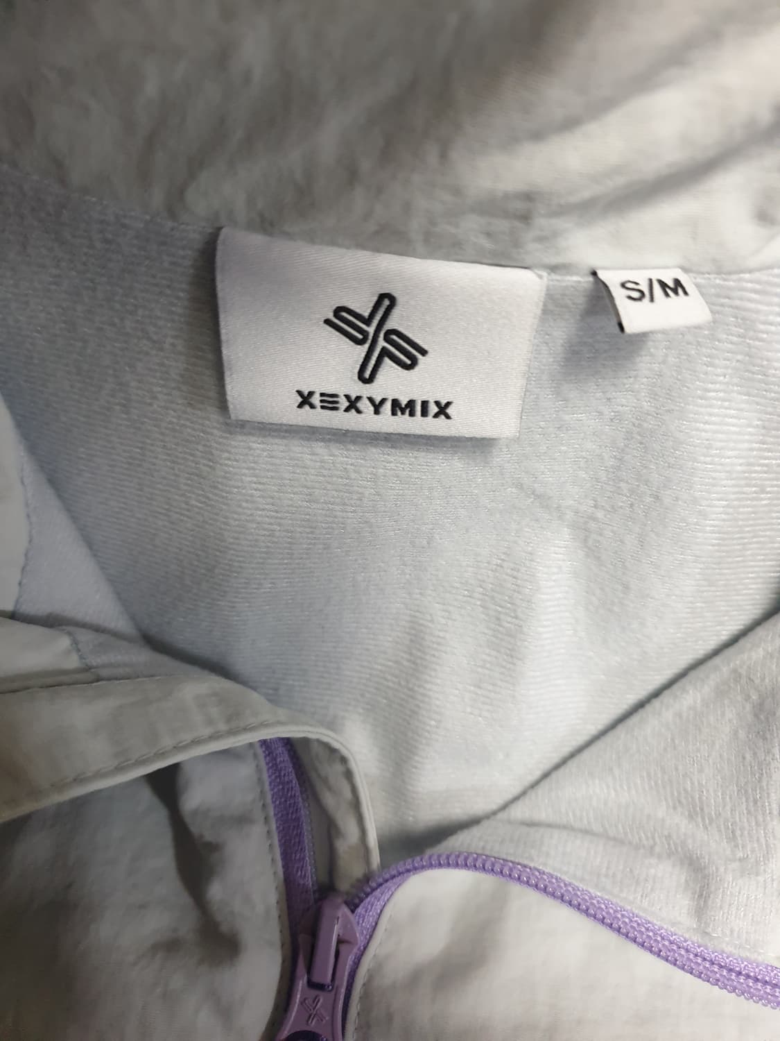 젝시믹스 22s 오버사이즈 배색 하프집업 바람막이 (S) 상품이미지3