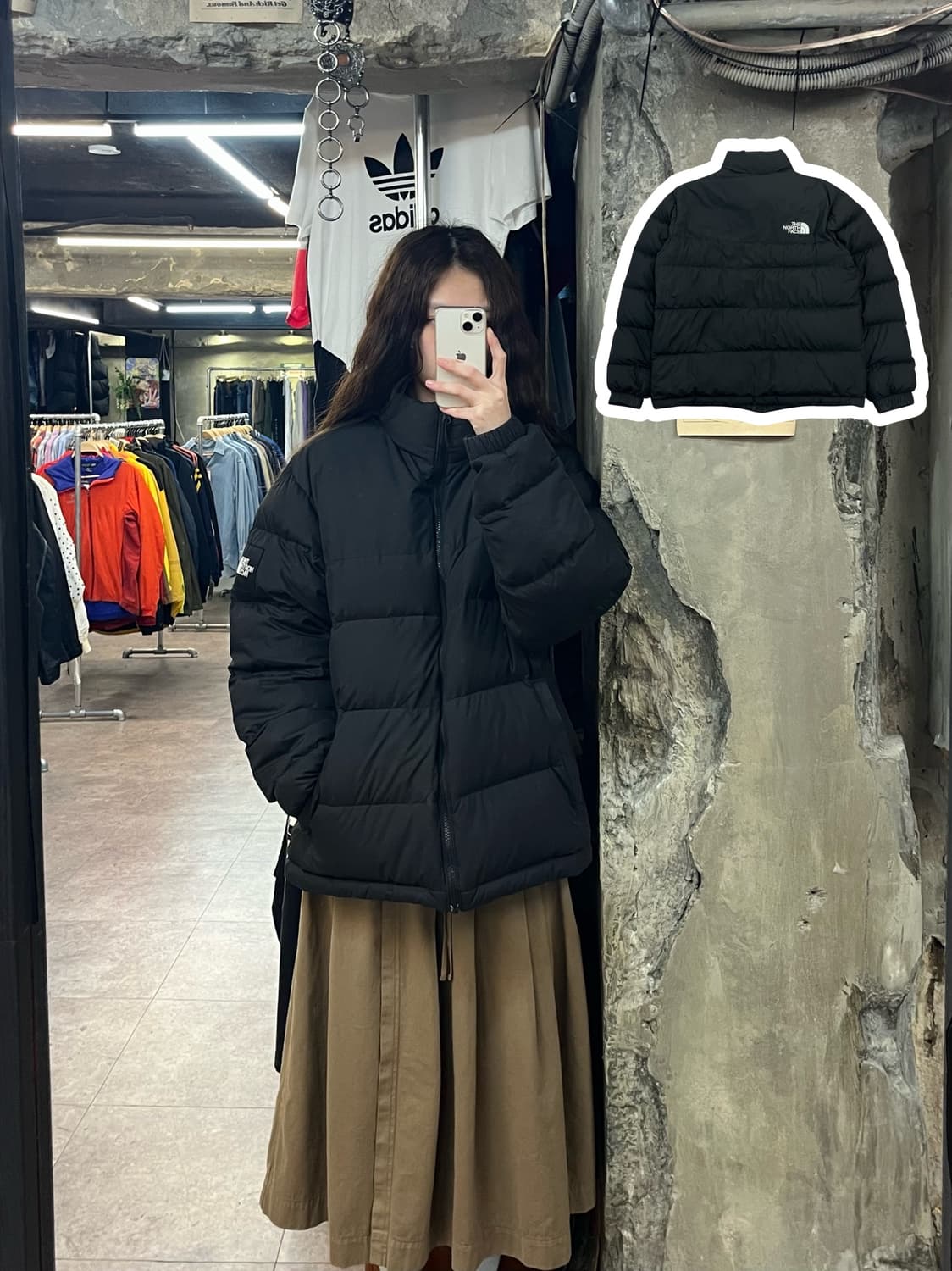 노스페이스 패딩 블랙 L(100) #csz2178 상품이미지1