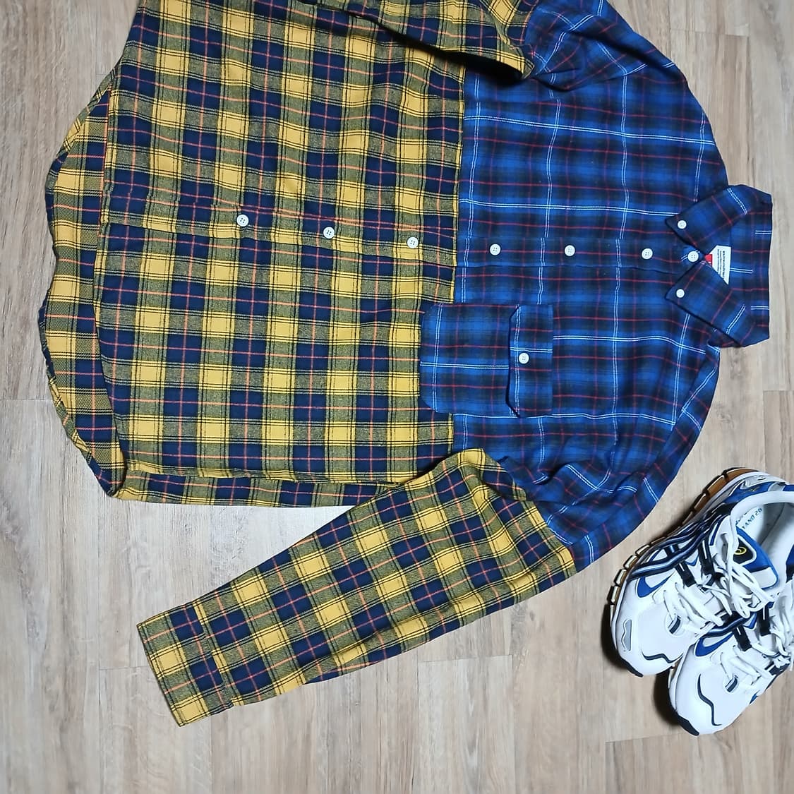 택붙은 미사용 엑스트라오디너리 셔츠 체크 남방 상품이미지7