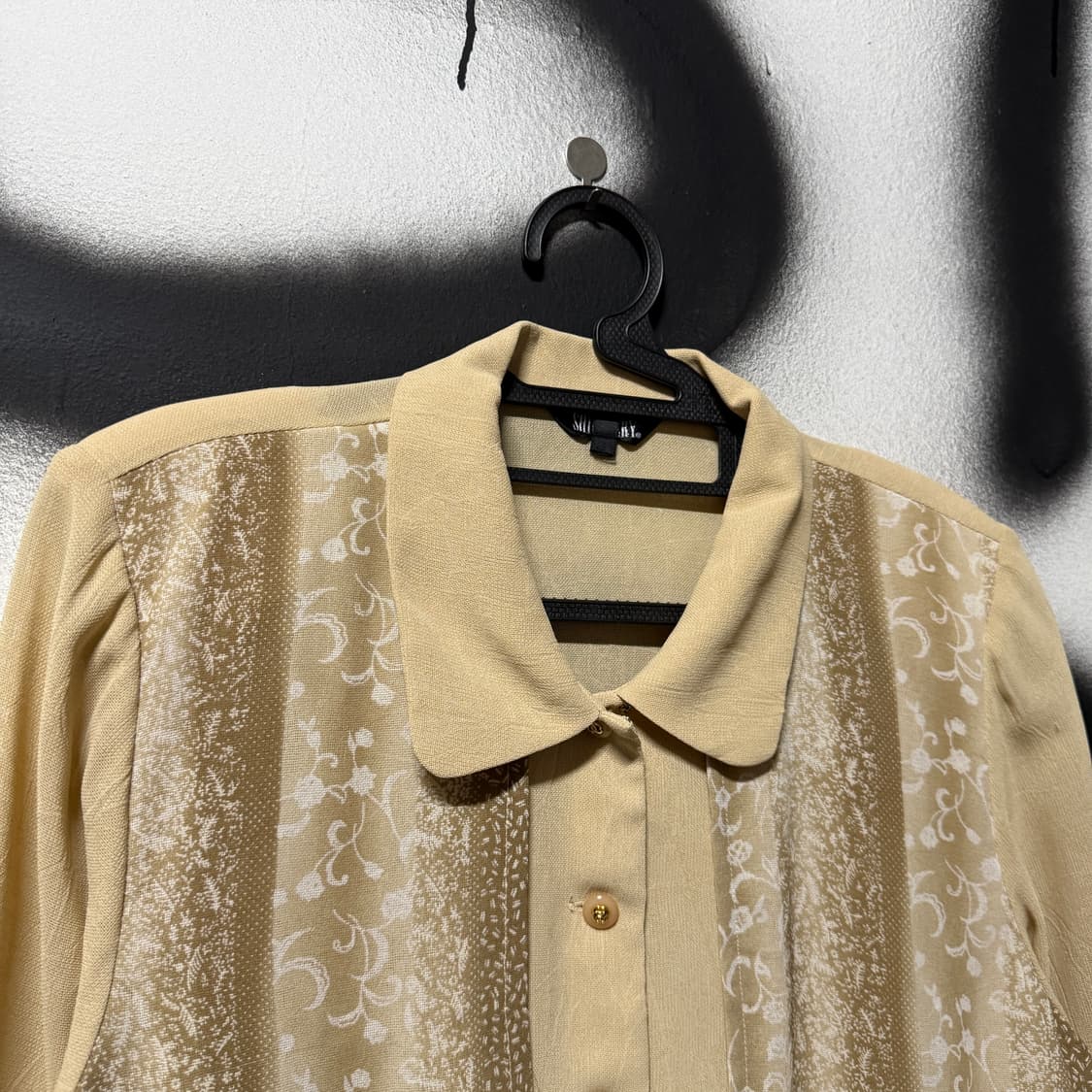 VTG 빈티지 뮤트톤 파에톤 플라워 패턴 레이어드 반팔 셔츠 상품이미지3