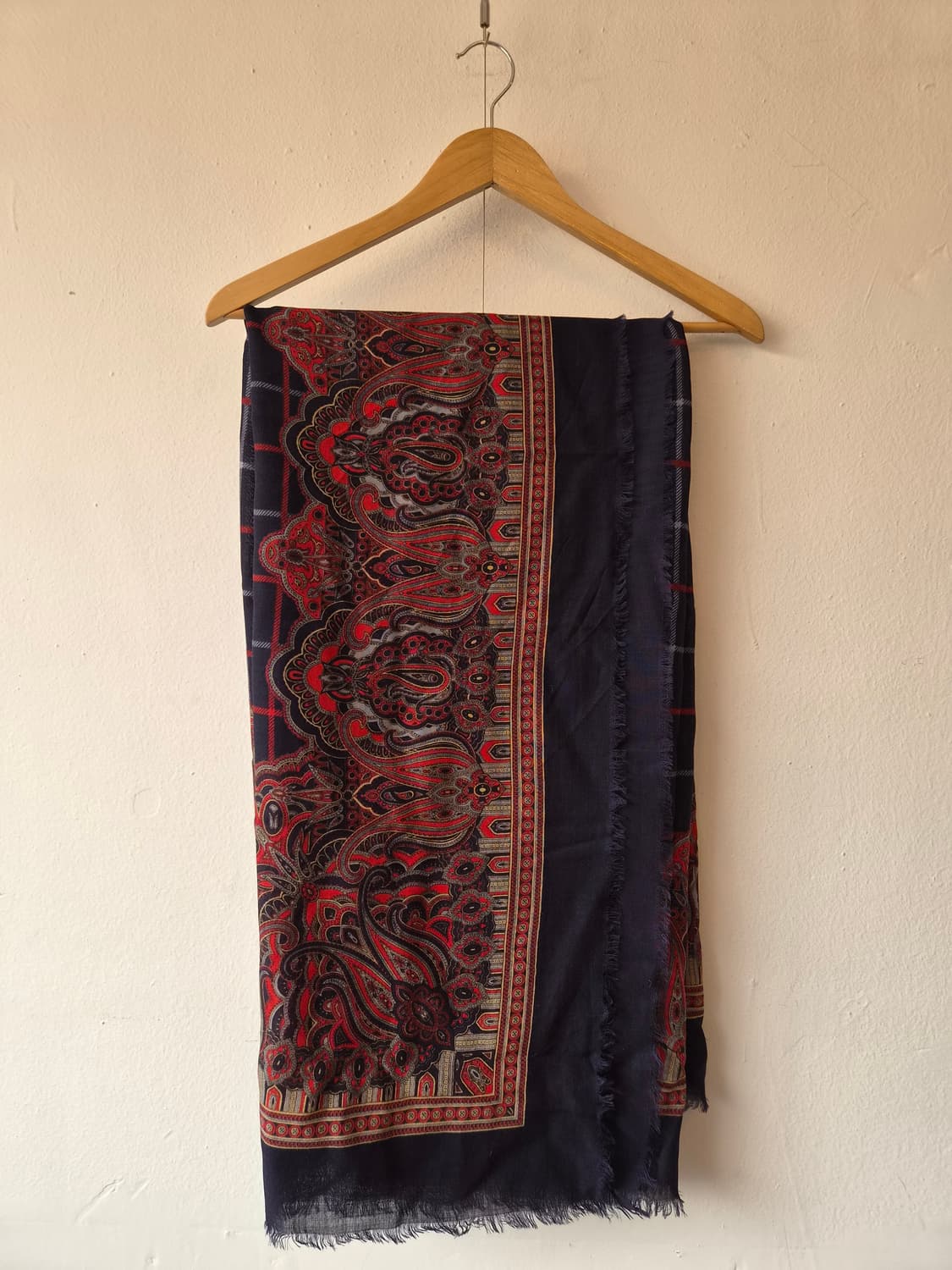 버버리스 페이즐리 실크울 숄스카프 상품이미지3