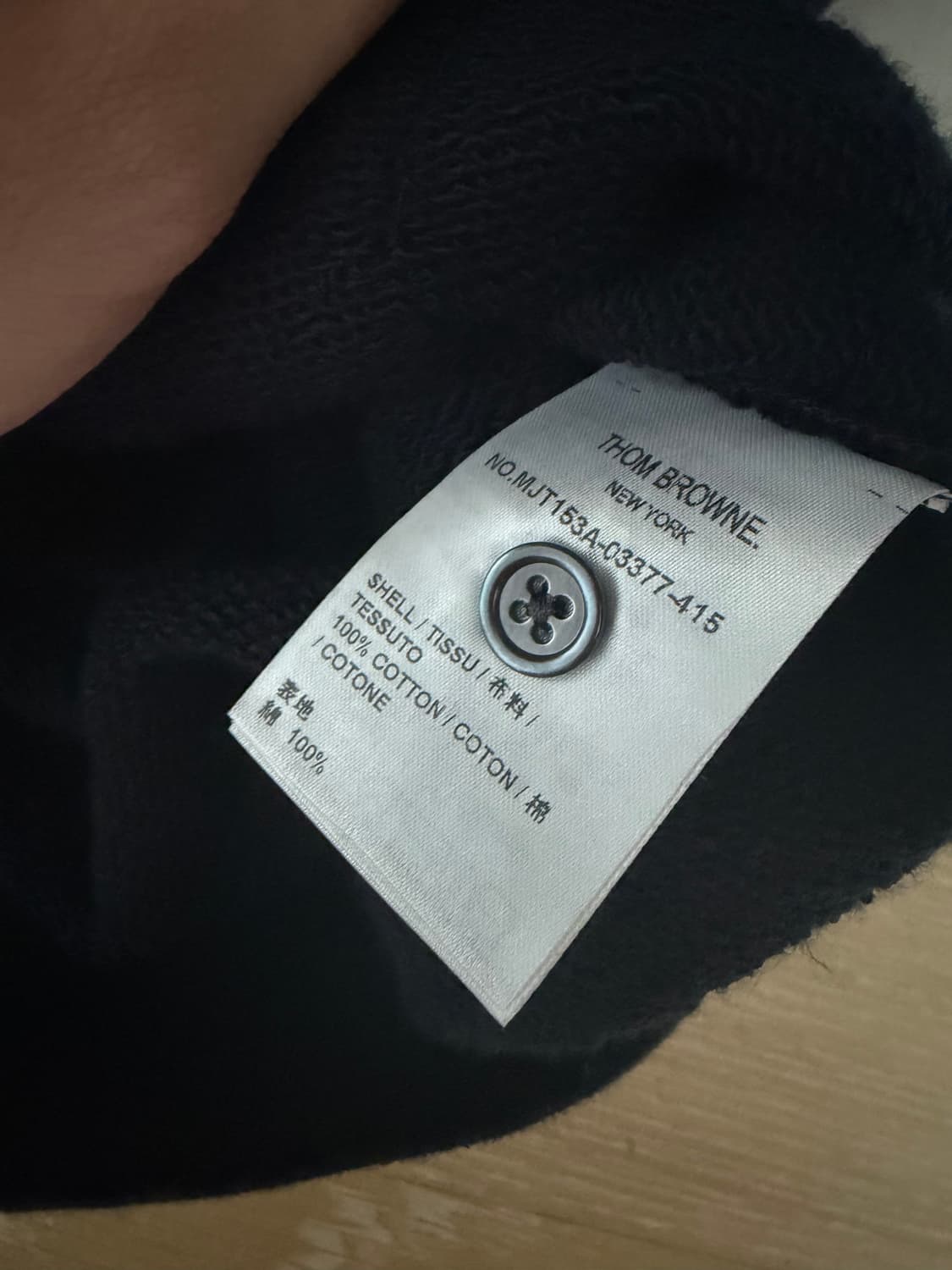 톰브라운 백삼선 후드집업 네이비 size 3 시착1회 상품이미지10