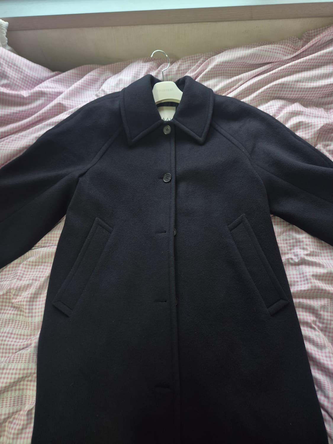 EAAH 이아 캐시미어 네이비 코트 S 상품이미지7