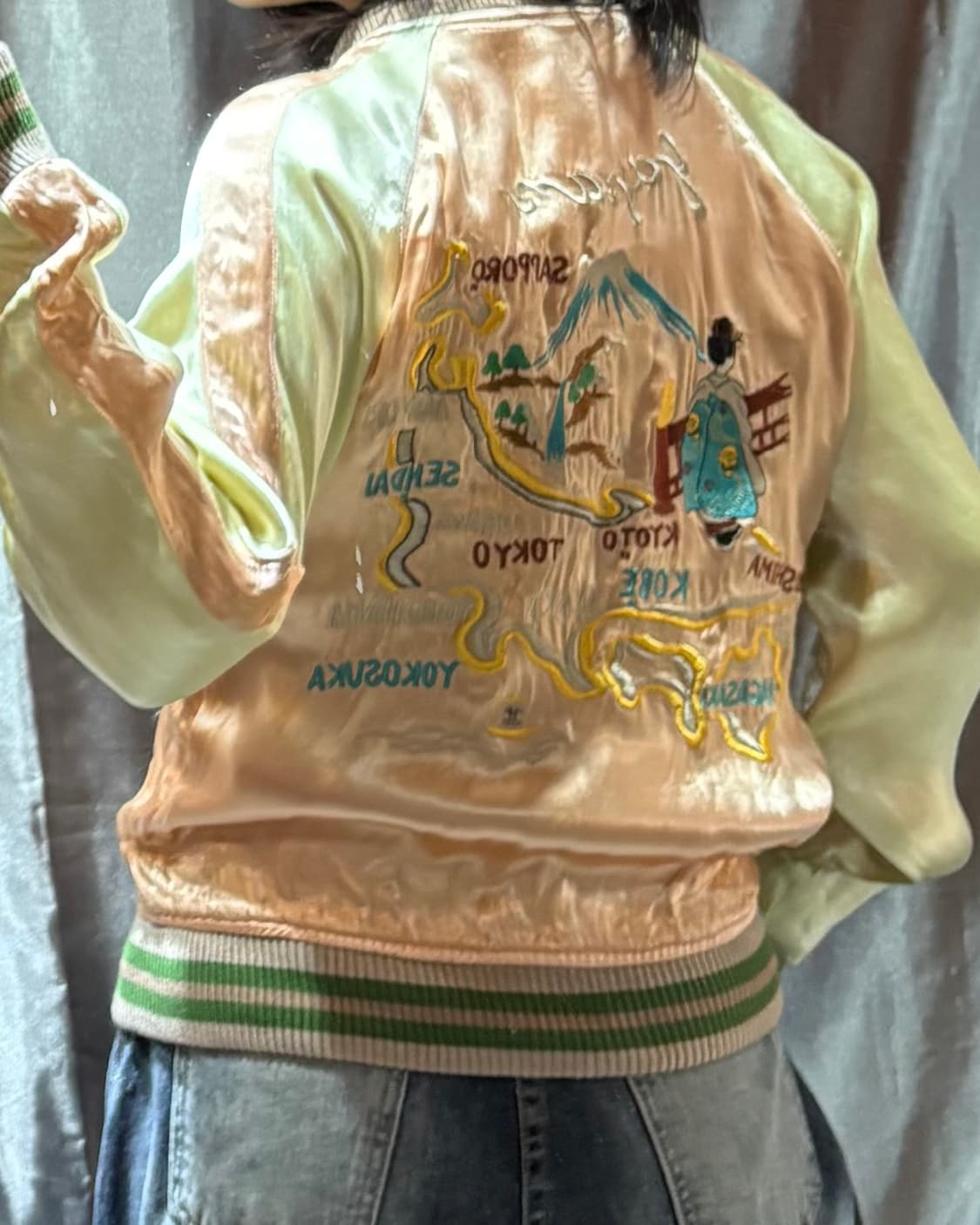 S 자수로고 글로시 배색 스카잔 상품이미지2