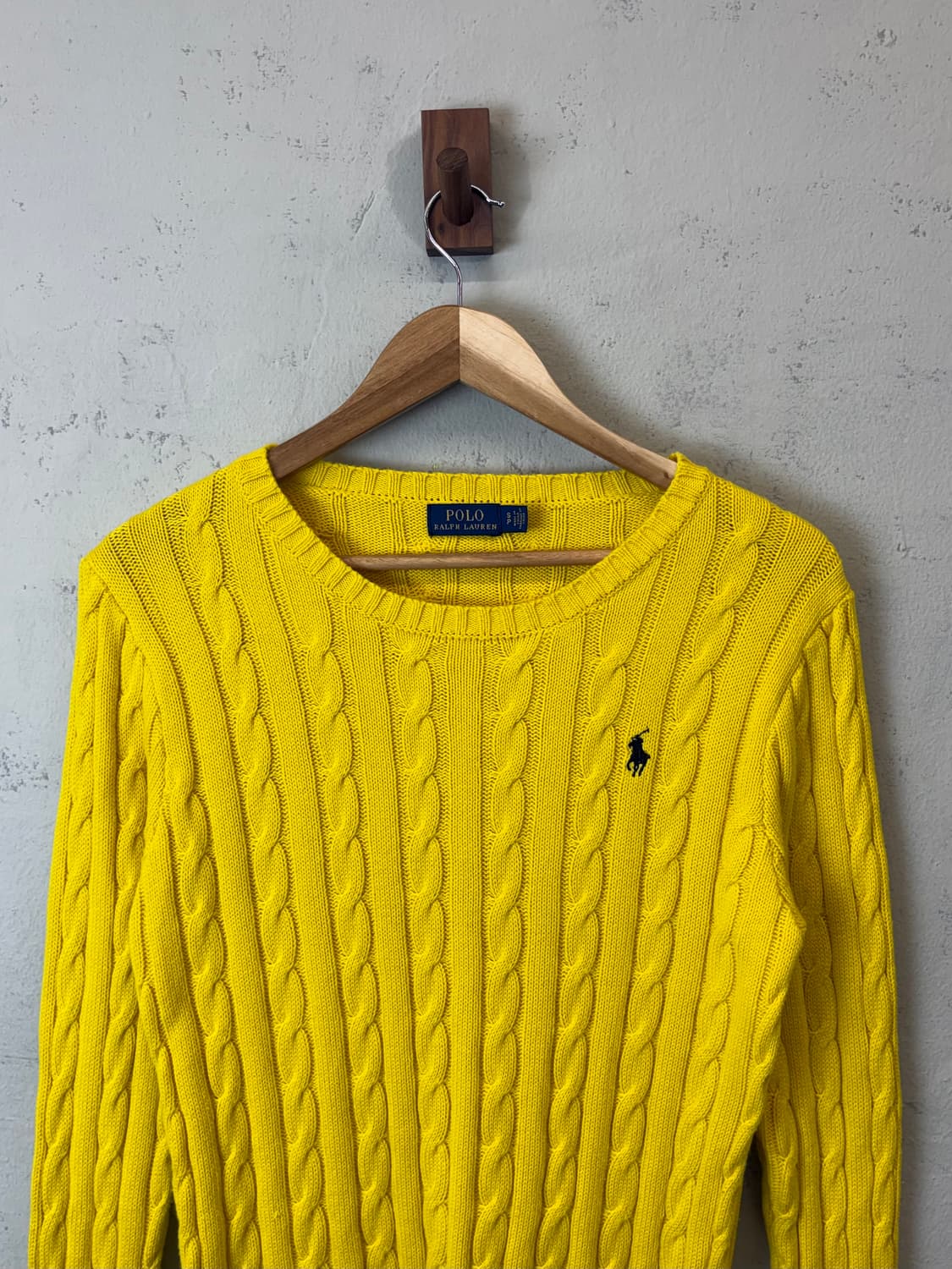 폴로랄프로렌 옐로우 케이블 니트 상품이미지2