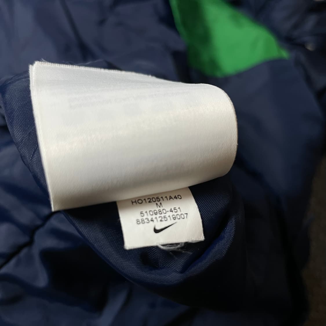 나이키 네이비 그린 폴리 롱자켓 M 상품이미지6