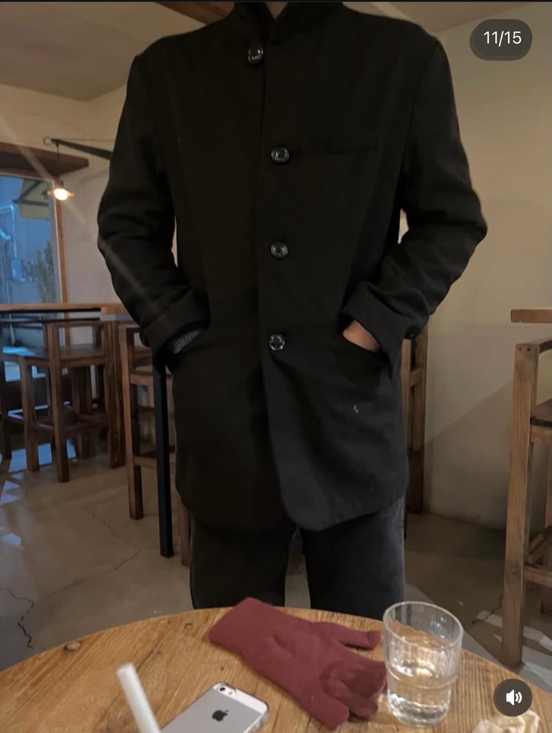 빈티지 하이넥 울 자켓 상품이미지3