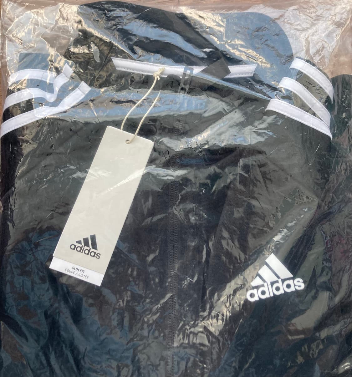 아디다스 여성용 슬림핏 검정색 져지 트랙탑 (새상품) 상품이미지3