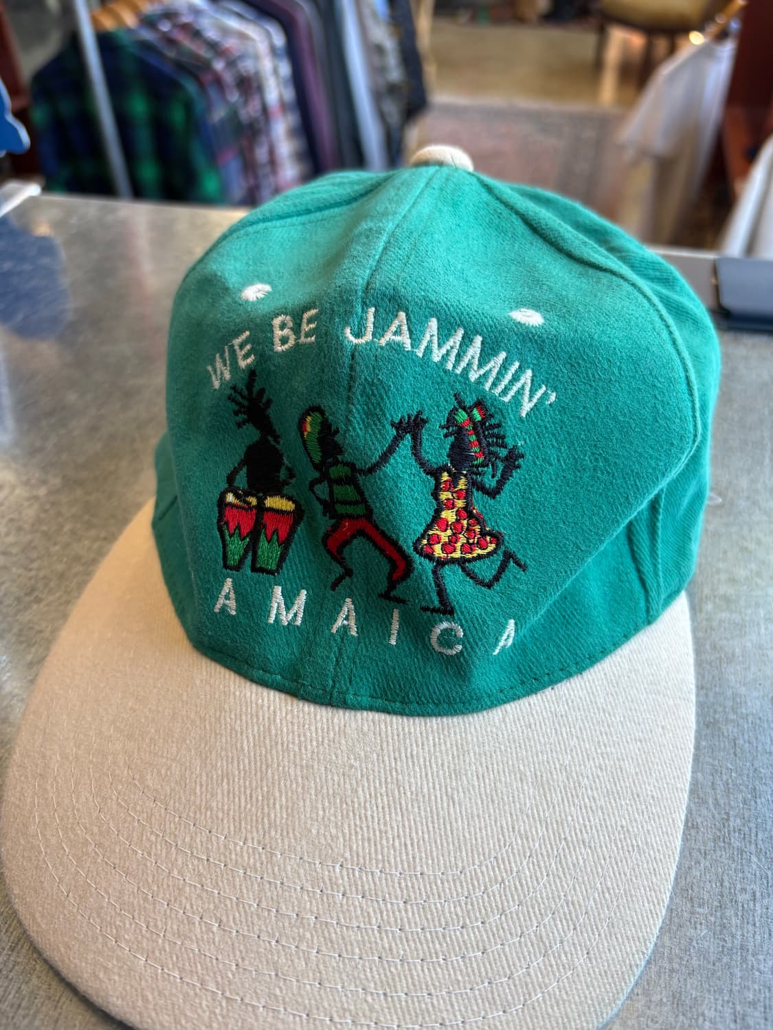 자메이카 자수 빈티지 투톤 캡 상품이미지2