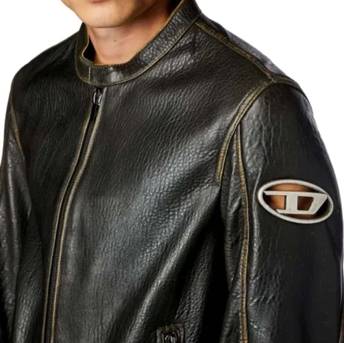[48] 디젤 L-코브 레더 바이커 자켓 상품이미지1