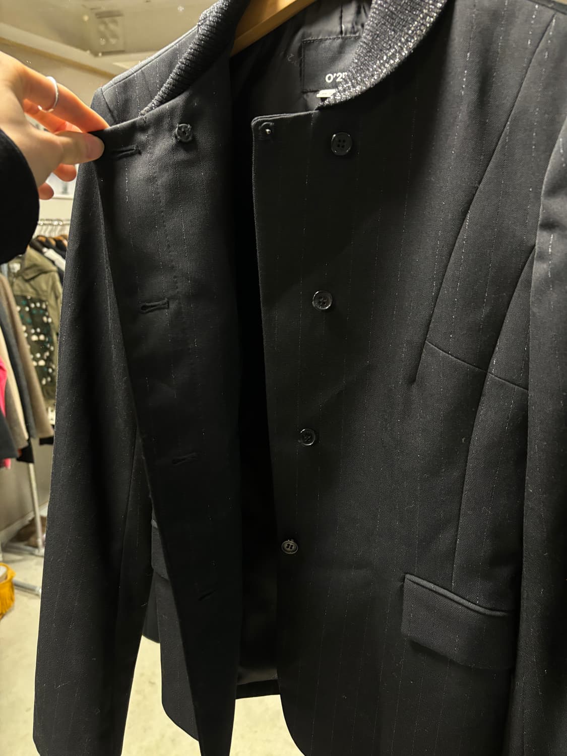 O'2nd 스트라이프 립 카라 자켓 상품이미지4