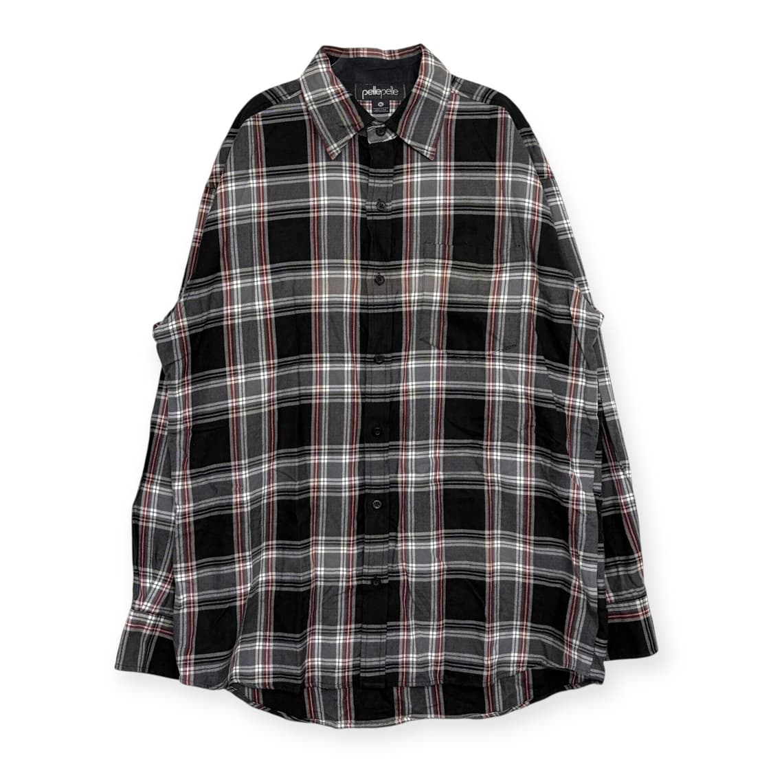 펠레펠레 레터링 체크 셔츠 상품이미지2