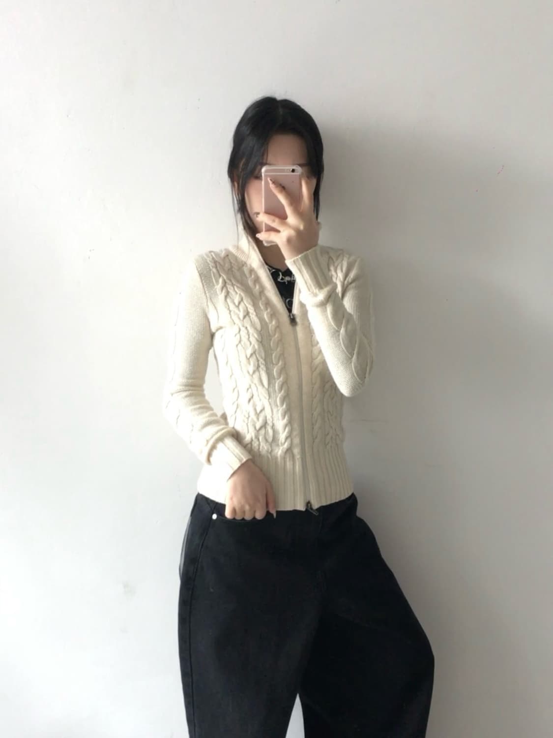 타미힐피거 꽈배기 니트집업 상품이미지2