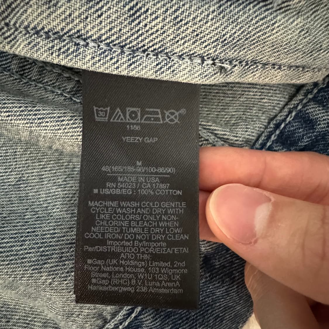 이지 갭 엔지니어드 바이 발렌시아가 패디드 데님 자켓 블루 M사 상품이미지4