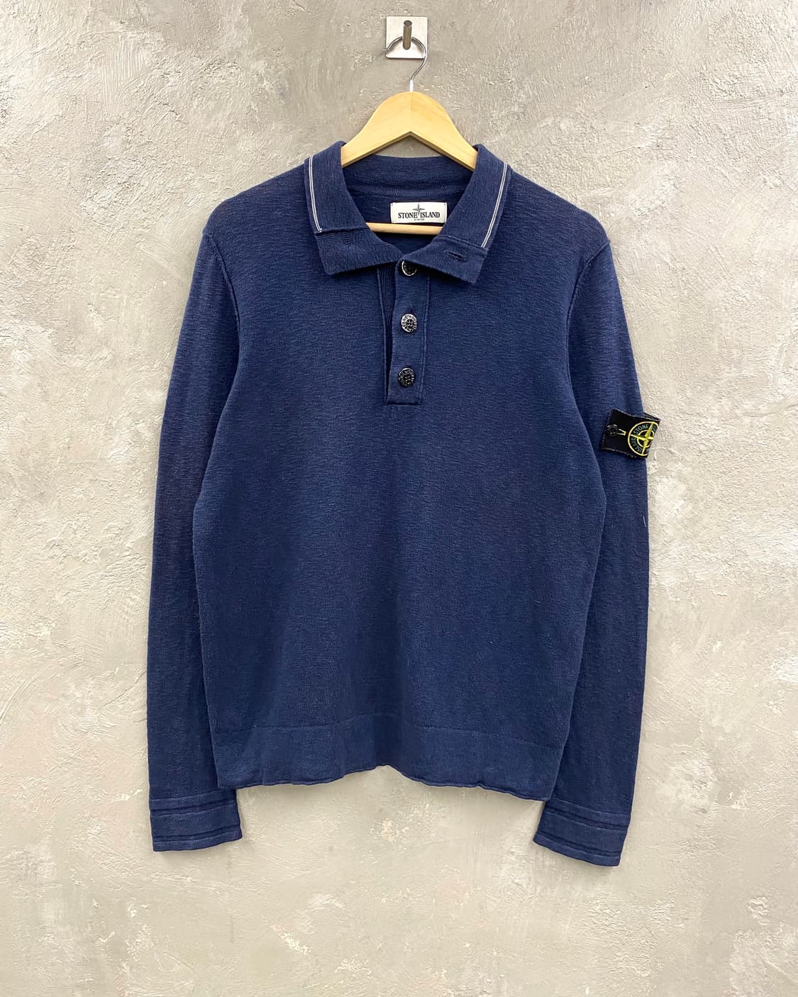 [M] Stone Island 스톤아일랜드 버튼업 네이비 니트 상품이미지4