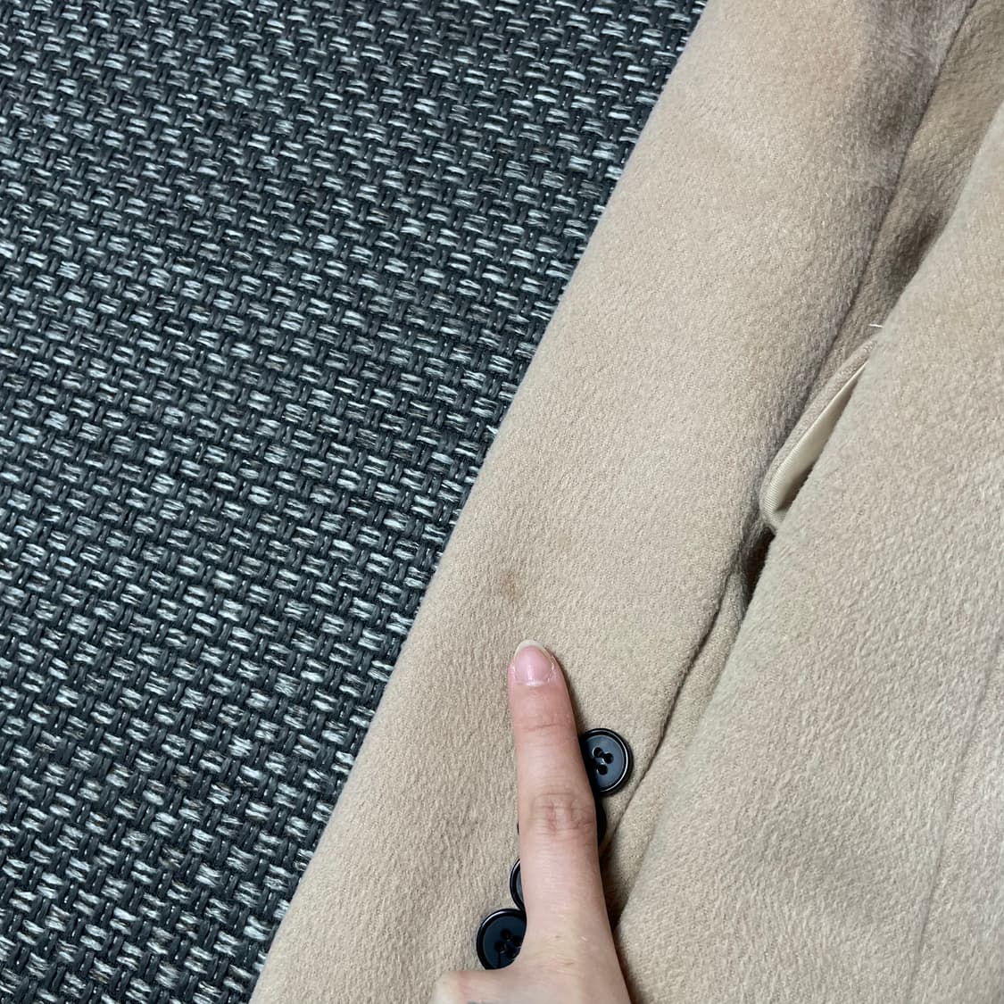 커스텀멜로우 연베이지 싱글 코트 S 상품이미지6