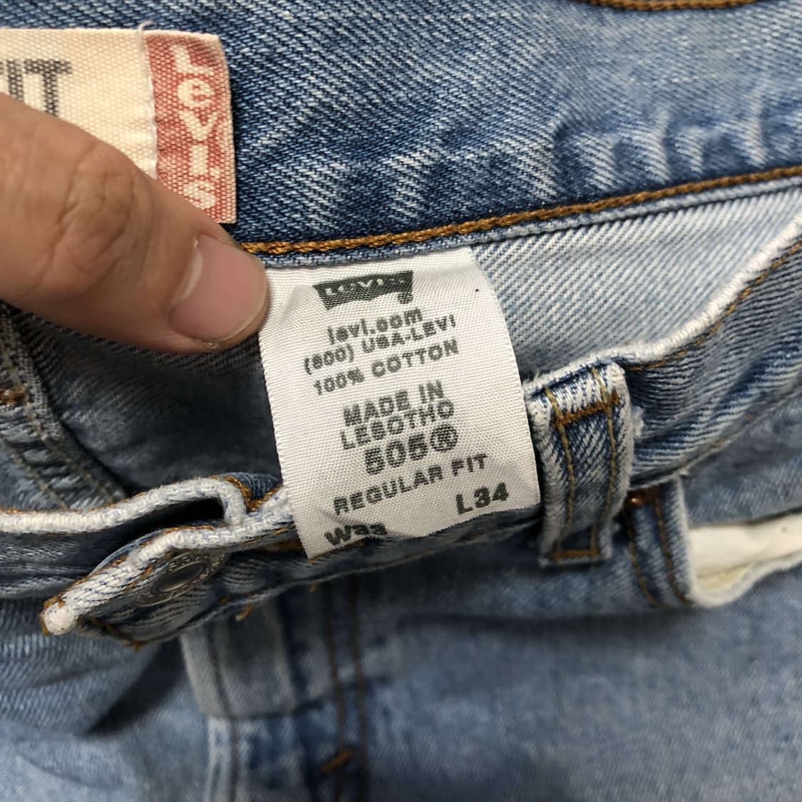 (33) 00's 리바이스 Levi's 505 레귤러핏 연청 데님 상품이미지5