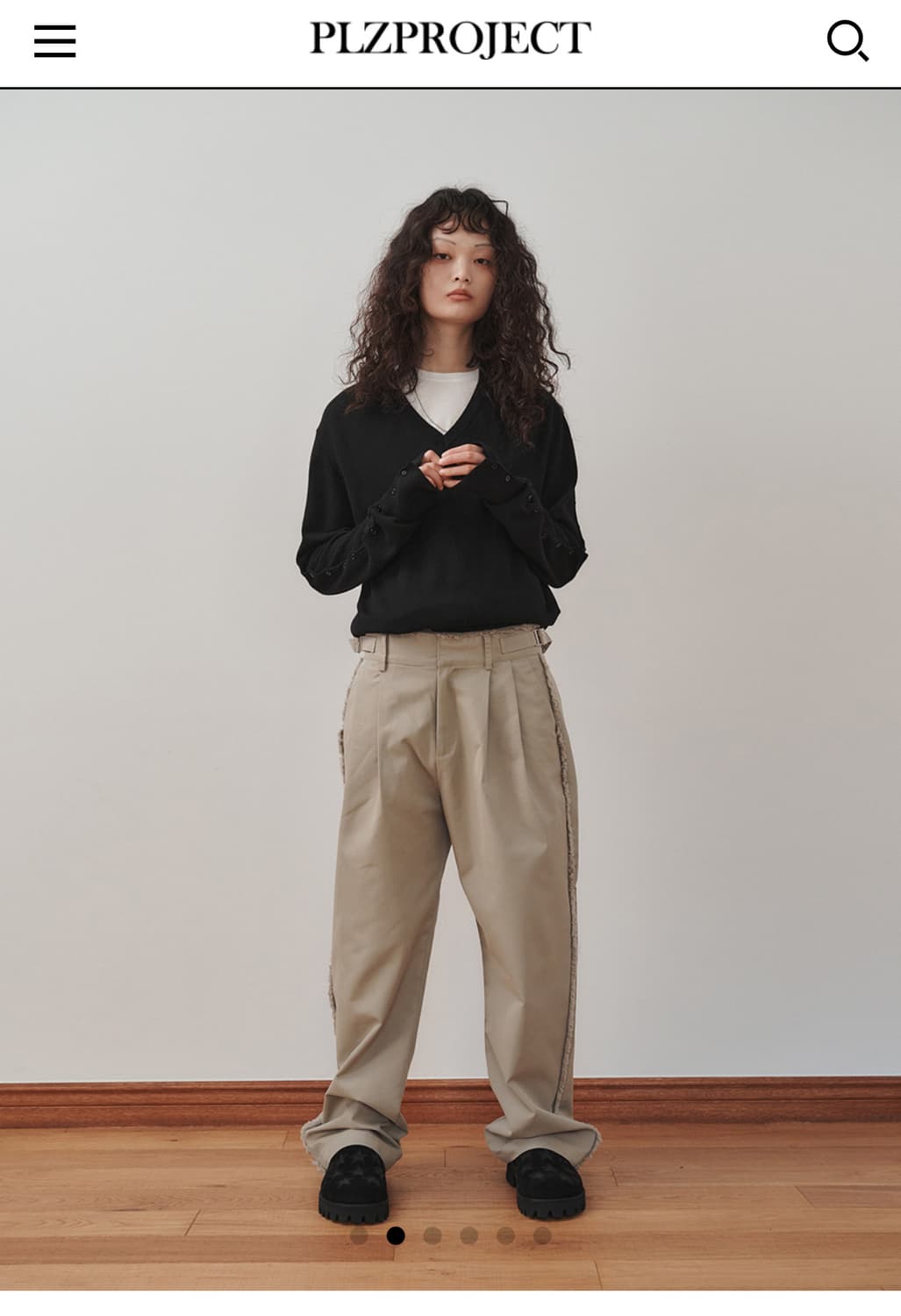 Plzproject DESTROYED TROUSERS, BEIGE 상품이미지2