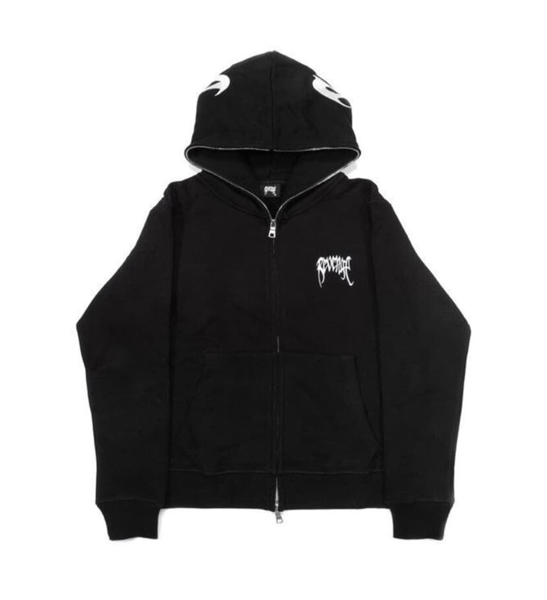 리벤지 자수 아치 로고 후드 풀집업 블랙 상품이미지1