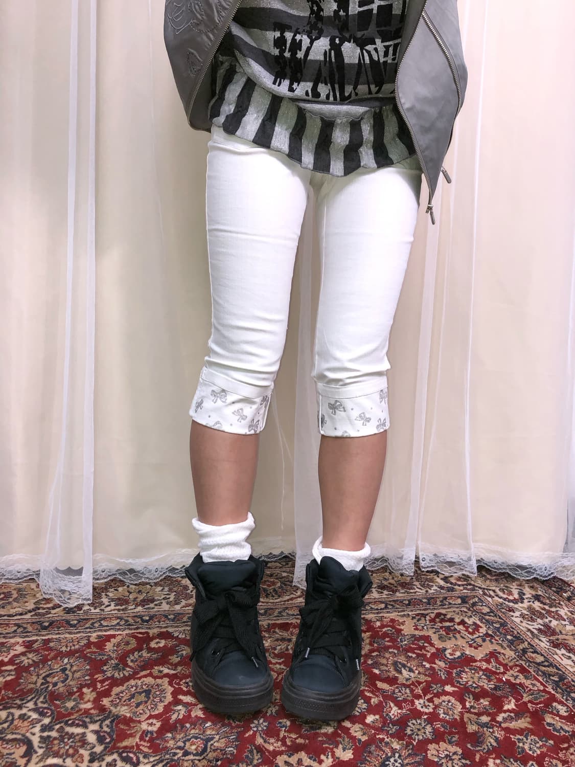 D.DAY 스트라이프 글리터 슬리브리스 상품이미지7