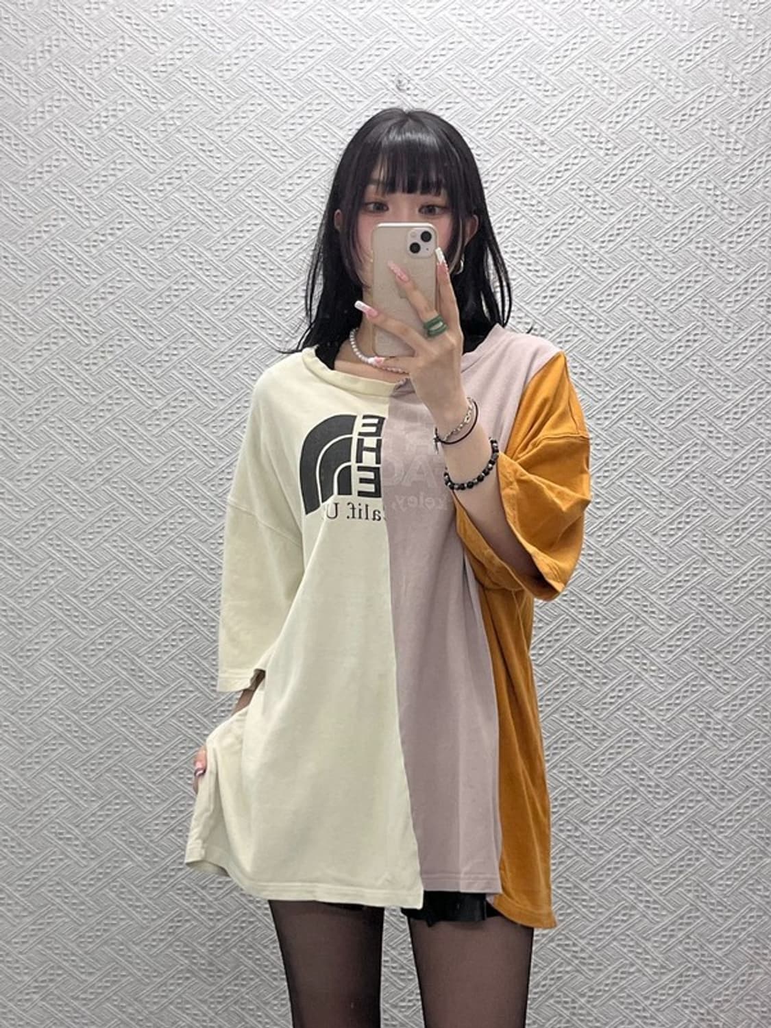 노스페이스 퍼플라벨 나나미카 펑크 패치워크 반팔티 XL C12304 상품이미지1