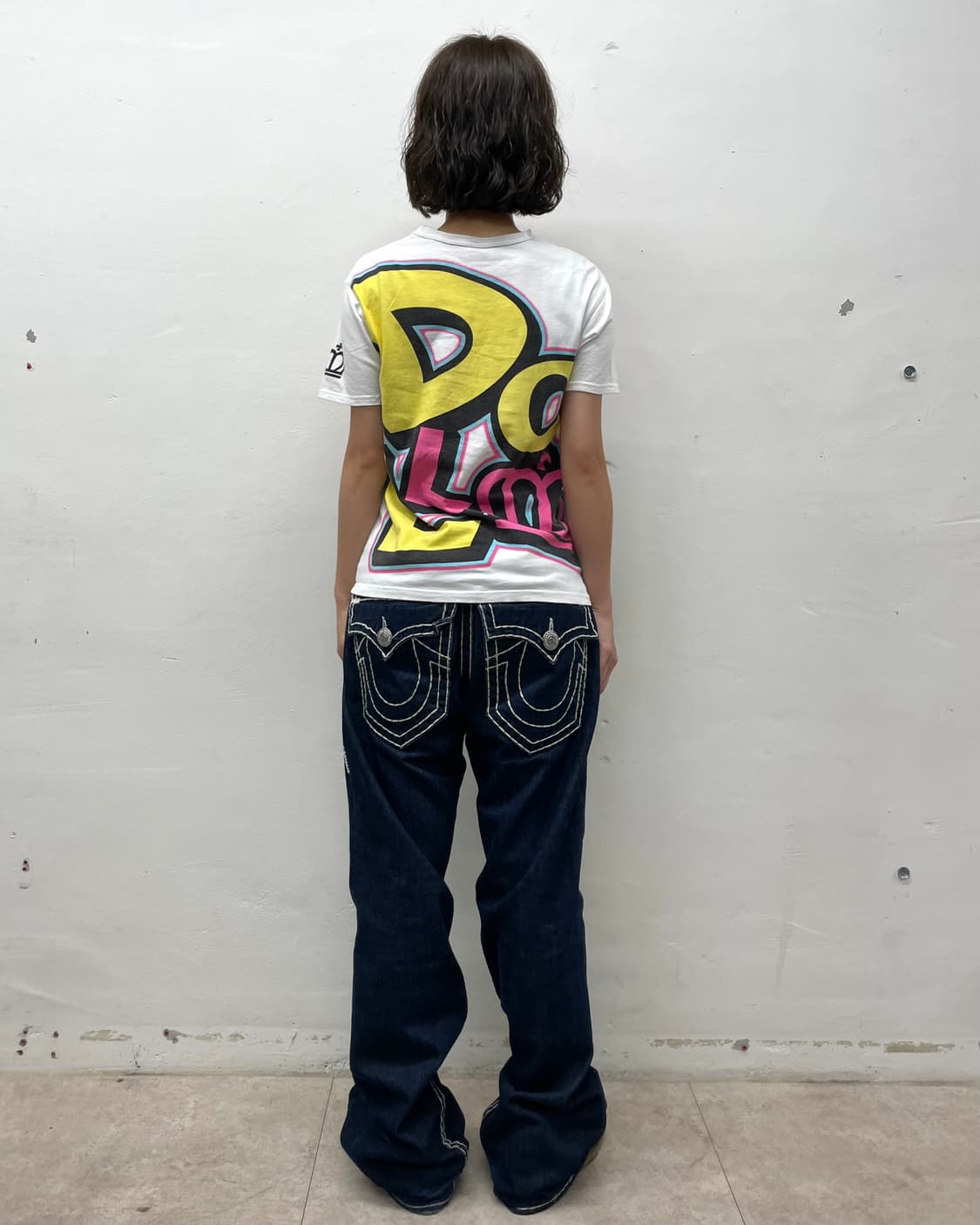 Baby doll bold lettering white T-shirt  상품이미지7