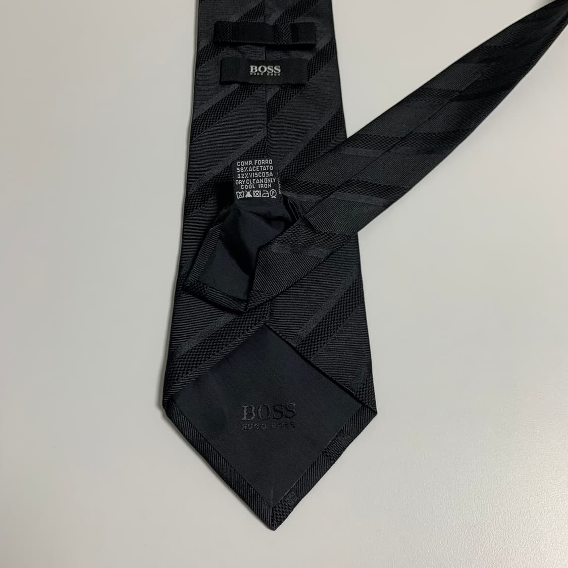 휴고보스(HUGO BOSS) 블랙 레지멘탈 클래식 명품넥타이 최상급 A+ 상품이미지7