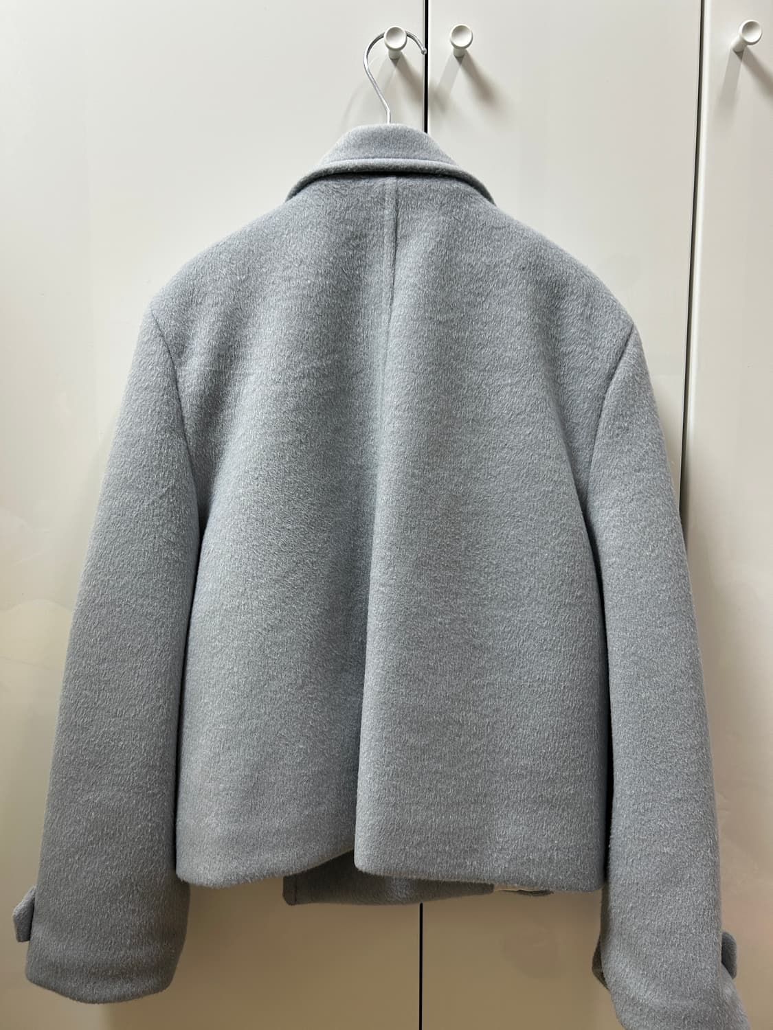 모디무드 더블 카라 울 하프코트 소라 상품이미지5